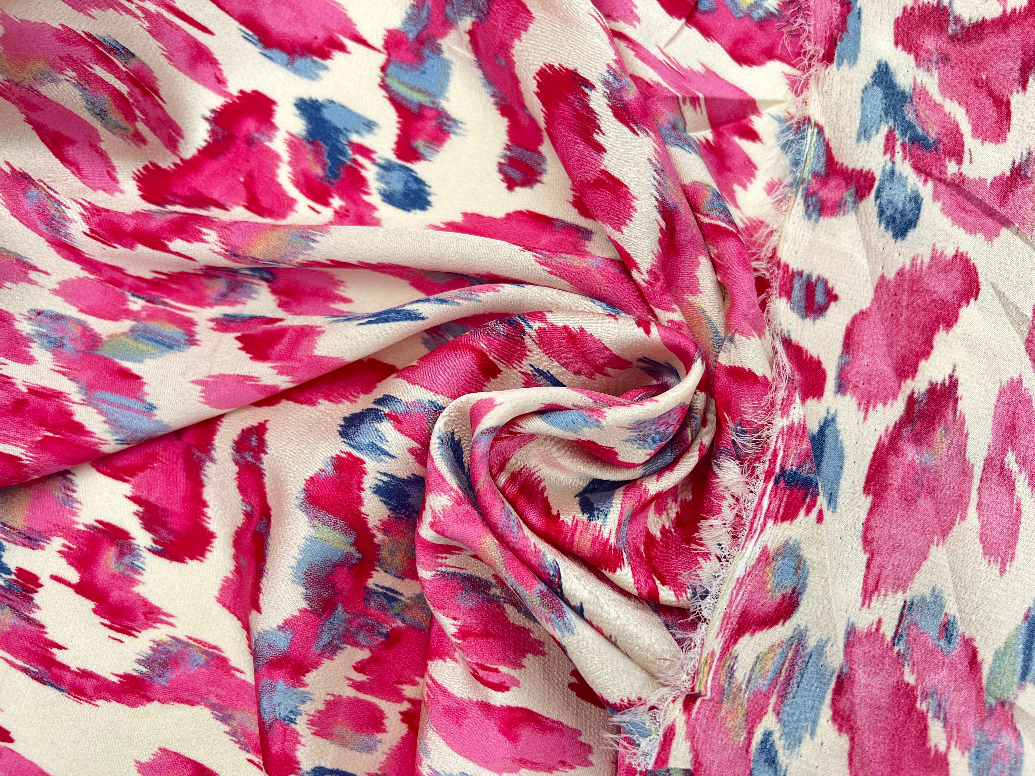 BUBBLE CRÊPE TACHETÉ DE ROSE ET BLEU MLC INTERN