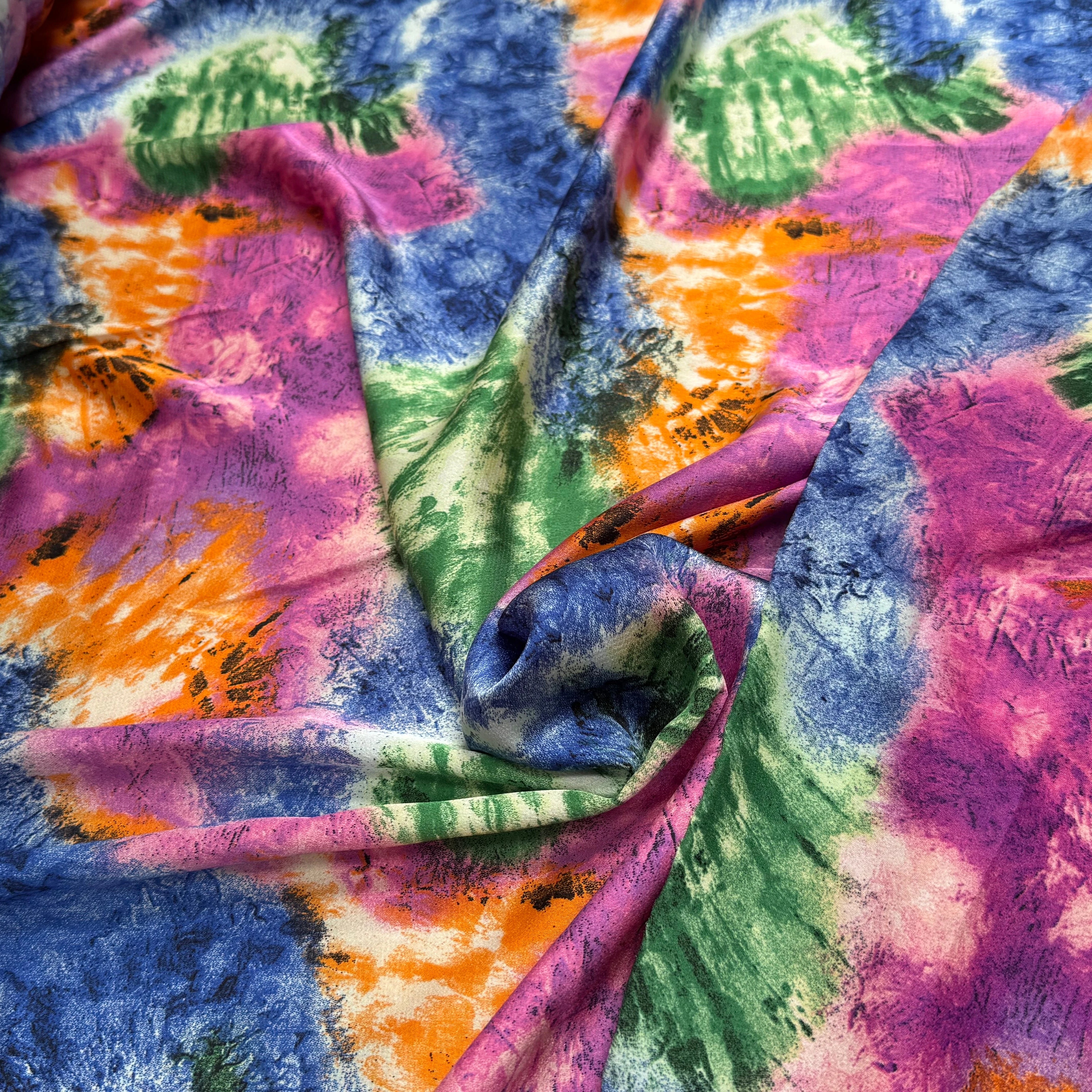 BUBBLE SATIN PRINTED TIE AND DYE - My Little Coupon