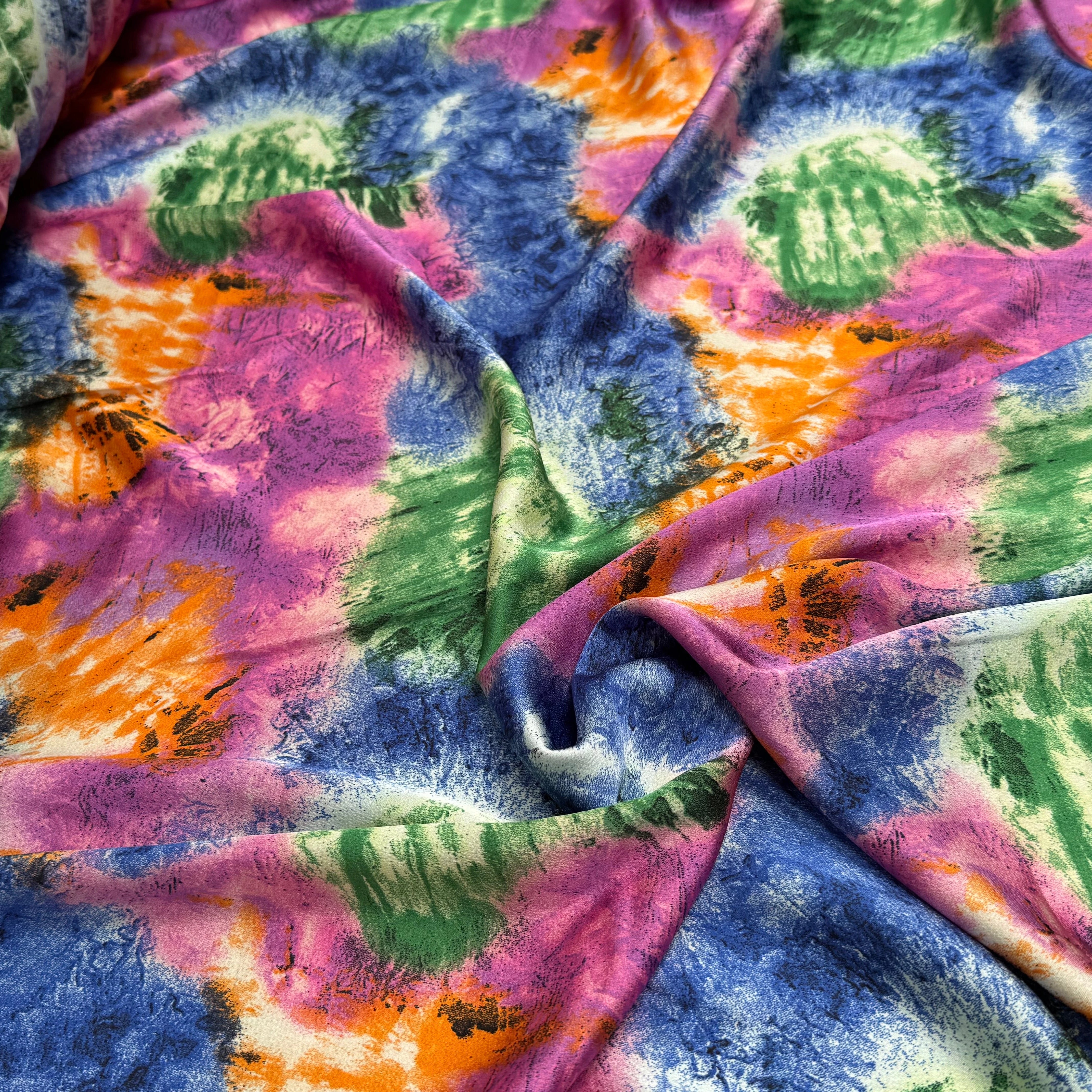 BUBBLE SATIN PRINTED TIE AND DYE - My Little Coupon