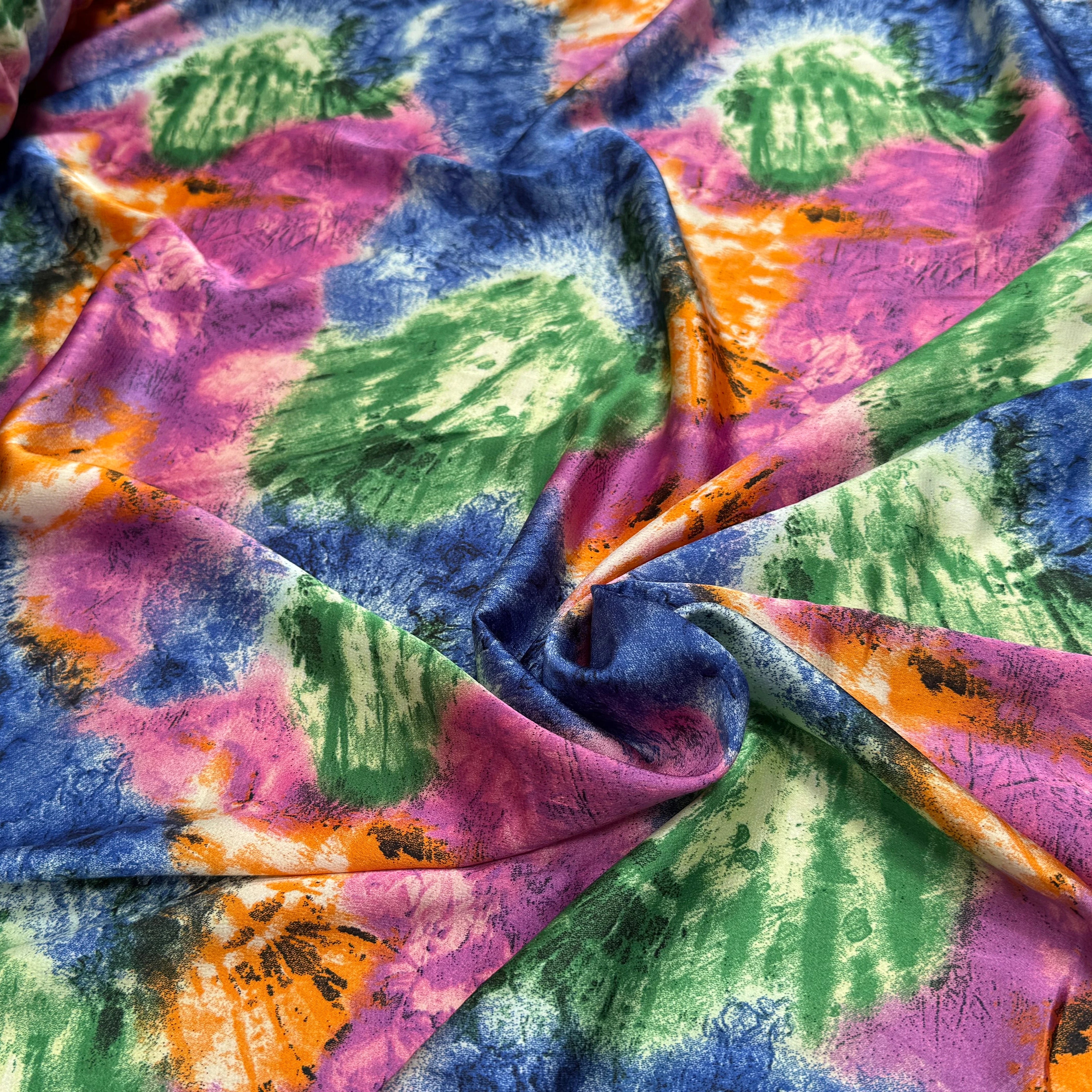 BUBBLE SATIN PRINTED TIE AND DYE - My Little Coupon