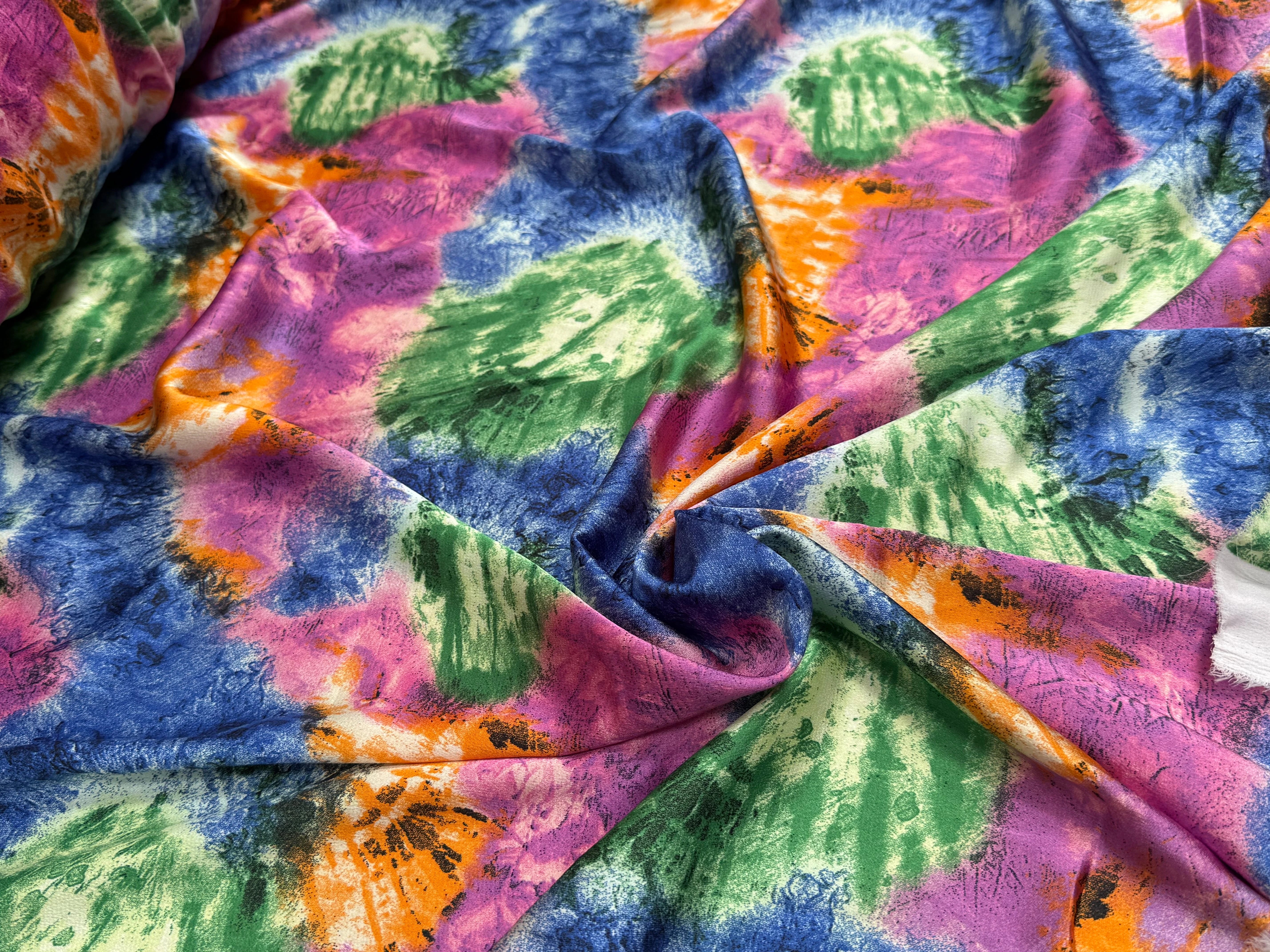 BUBBLE SATIN PRINTED TIE AND DYE - My Little Coupon