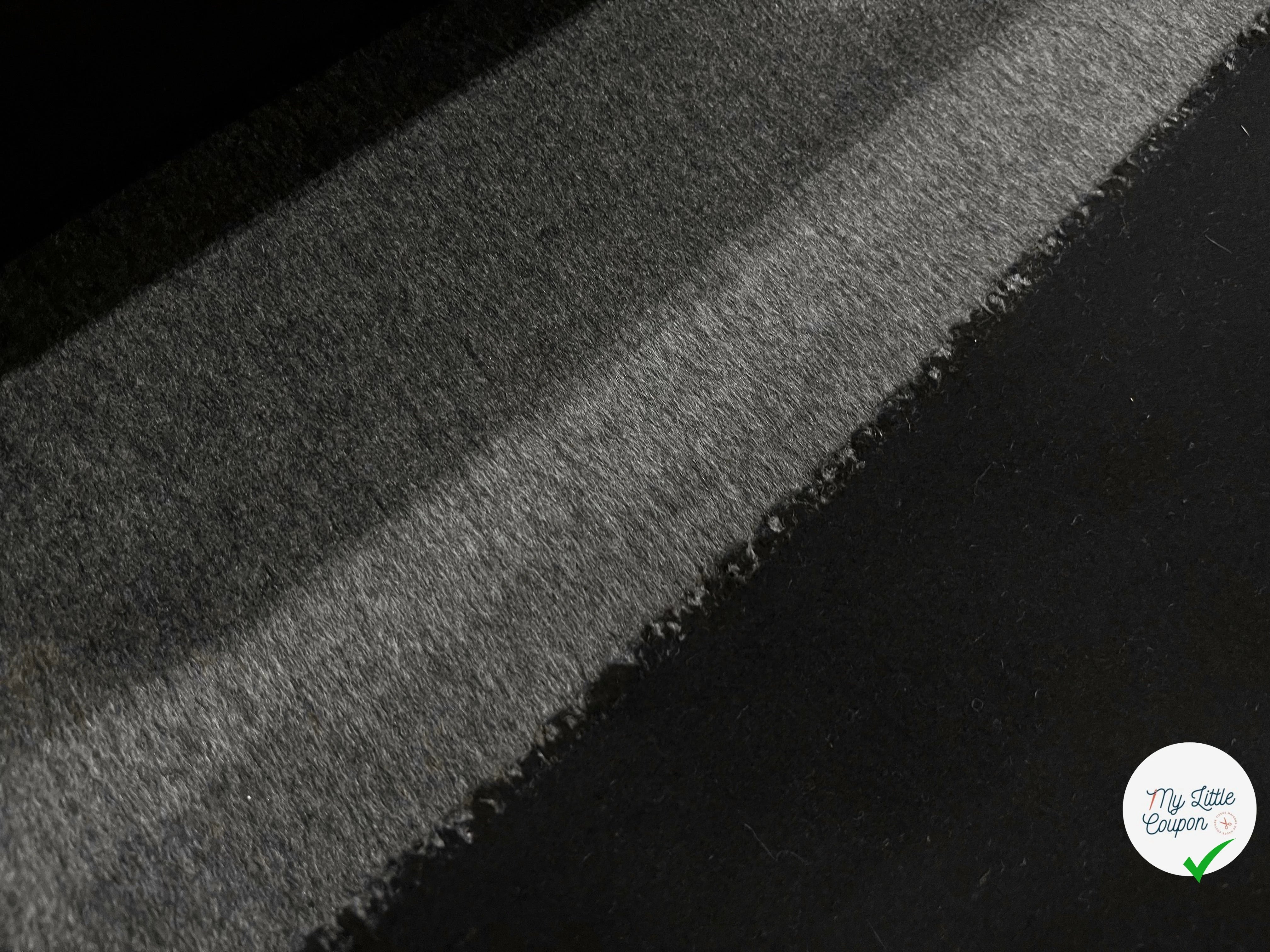 CABAN DE LAINE CACHEMIRE FACE NOIR ET FACE GRIS - My Little Coupon