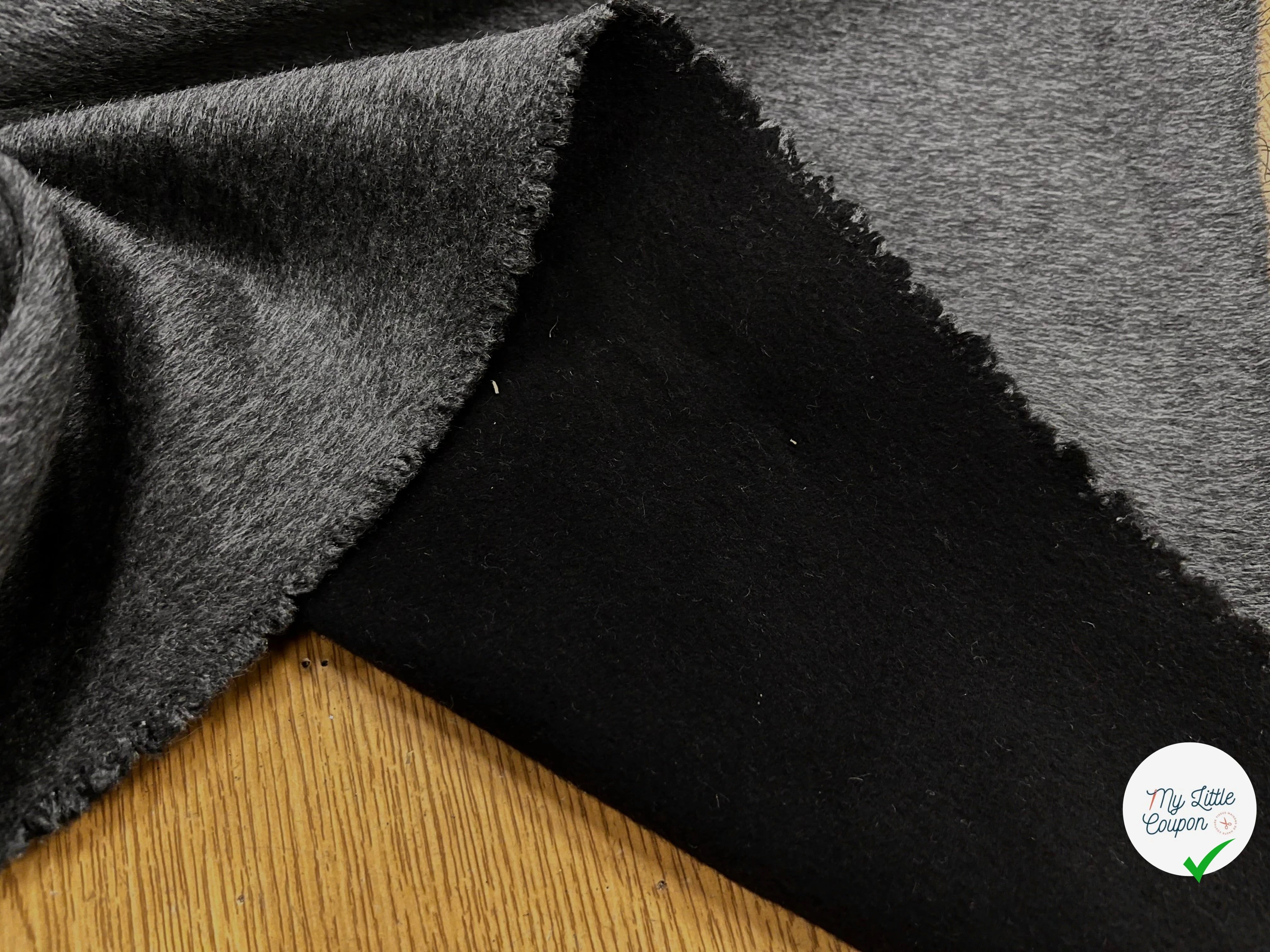 CABAN DE LAINE CACHEMIRE FACE NOIR ET FACE GRIS - My Little Coupon