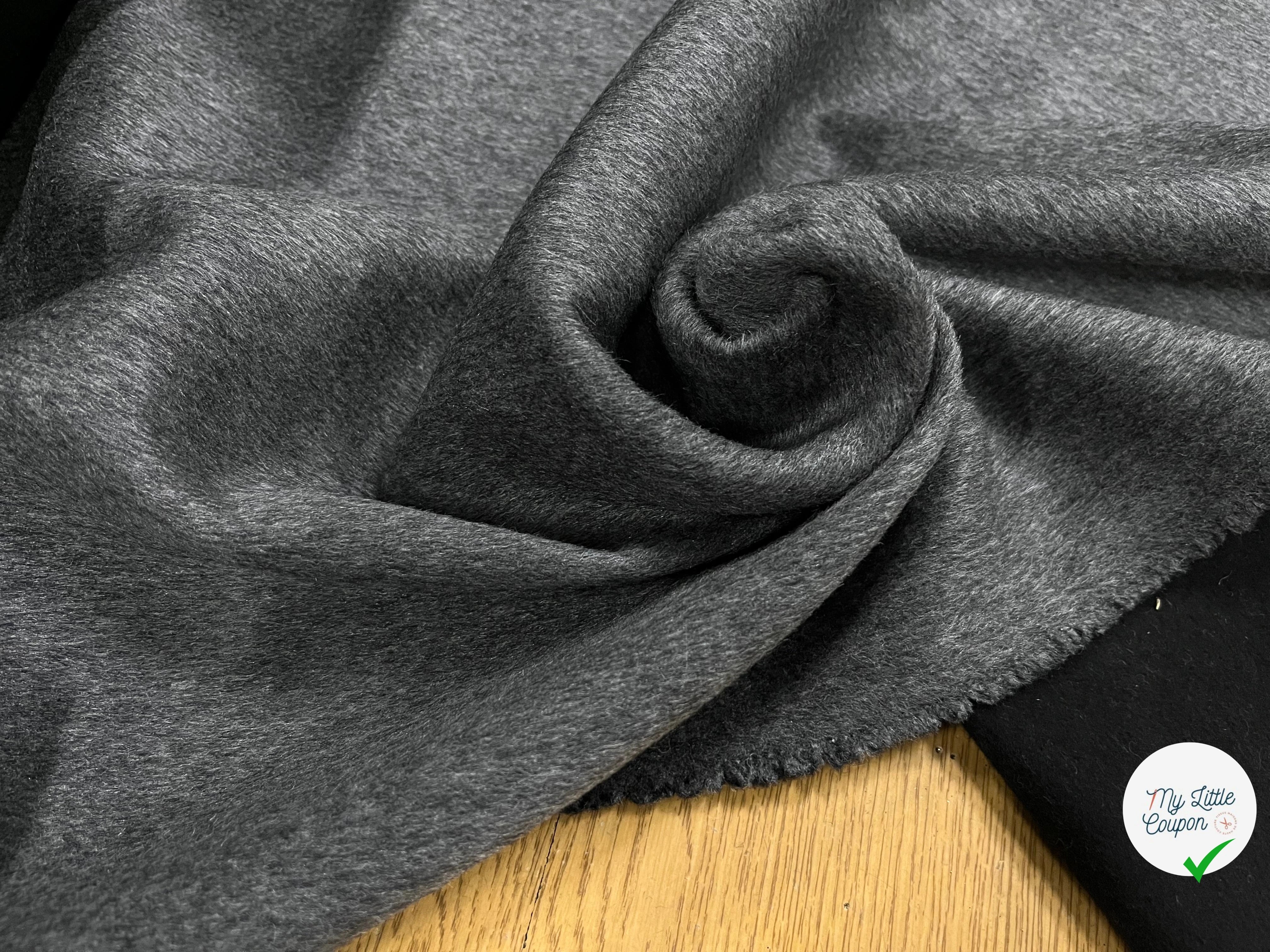 CABAN DE LAINE CACHEMIRE FACE NOIR ET FACE GRIS - My Little Coupon