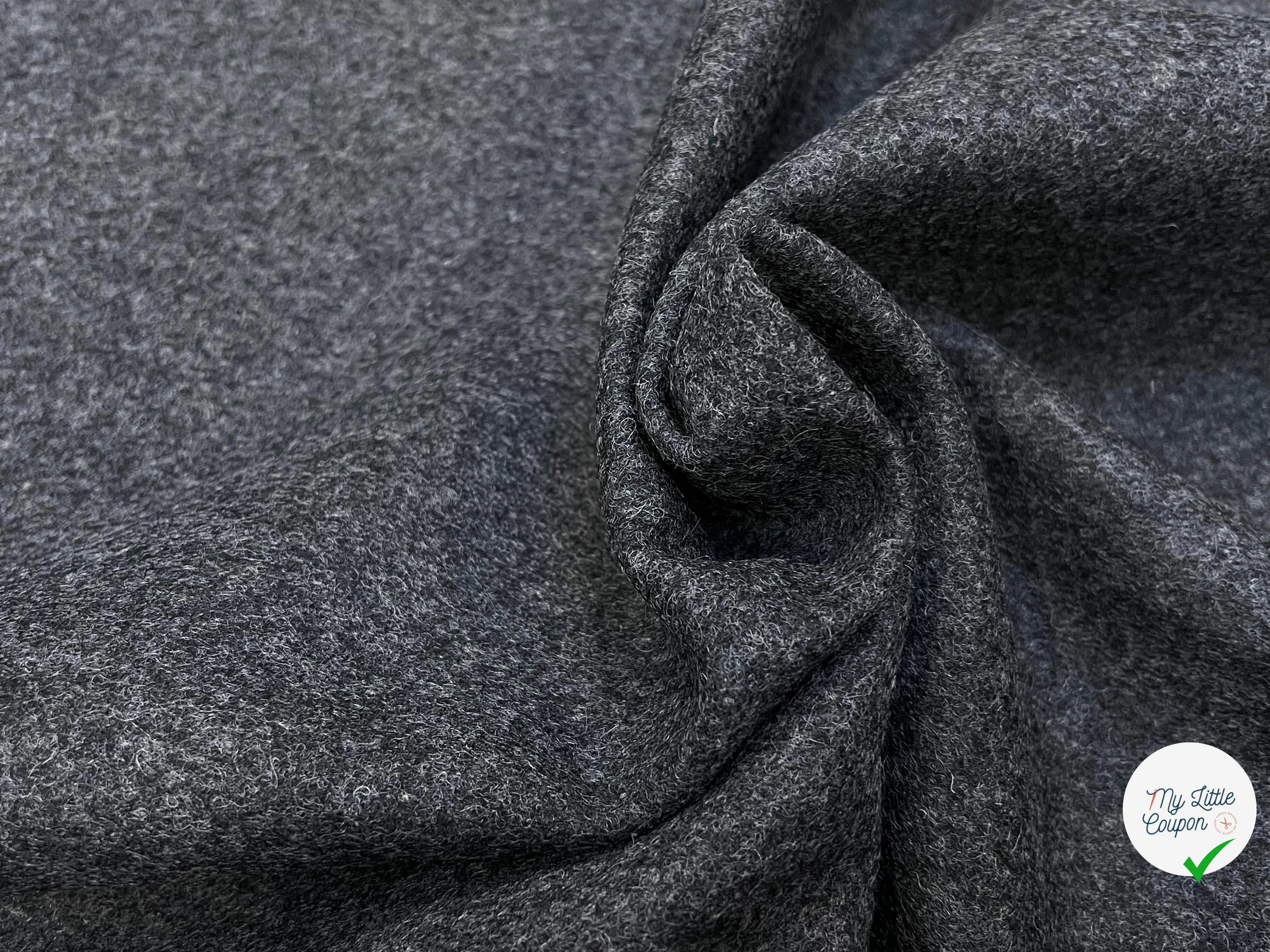 CABAN DE LAINE GRIS CHINÉ 100% LAINE FABRICATION FRANÇAISE - My Little Coupon