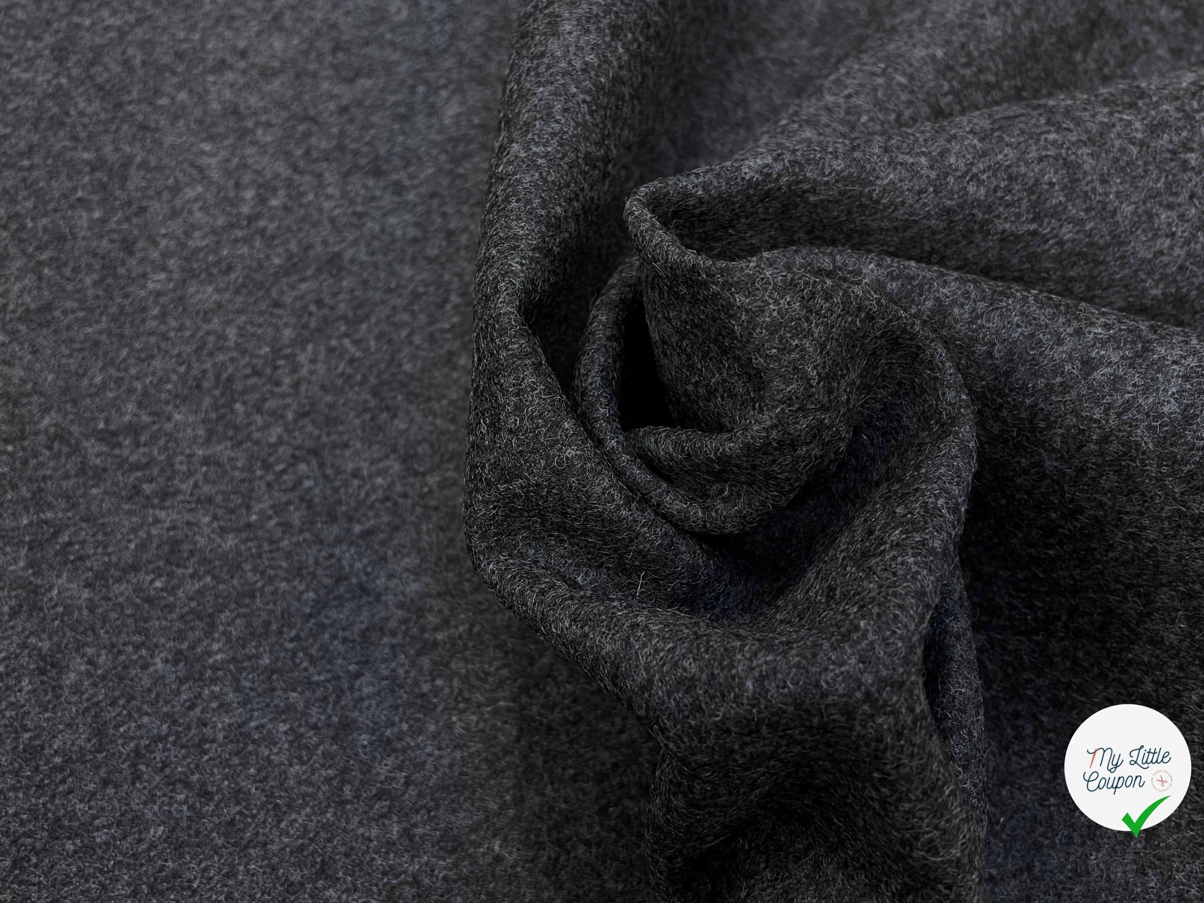 CABAN DE LAINE GRIS CHINÉ 100% LAINE FABRICATION FRANÇAISE - My Little Coupon