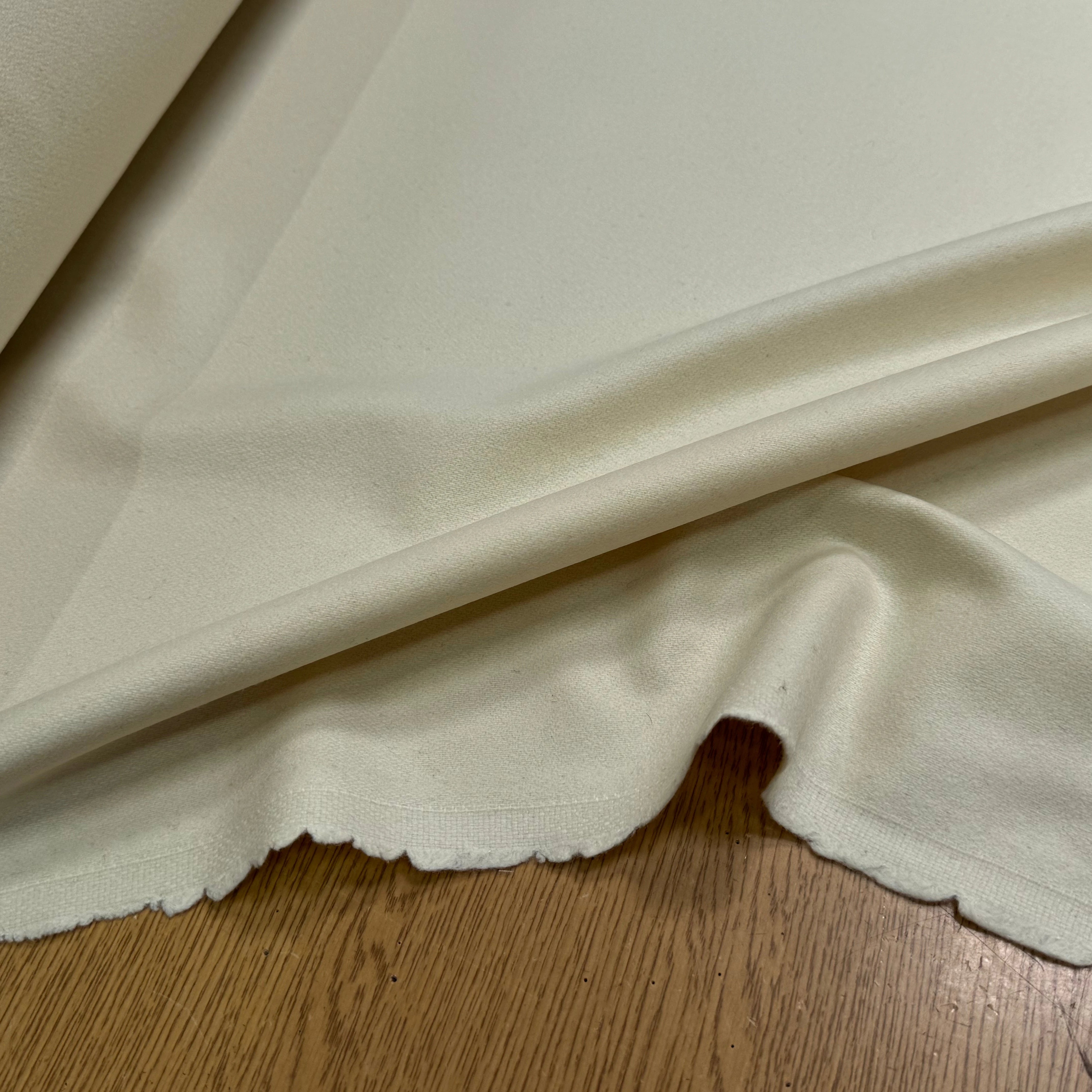 CABAN DE LAINE LÈGEREMENT STRETCH VANILLE - My Little Coupon