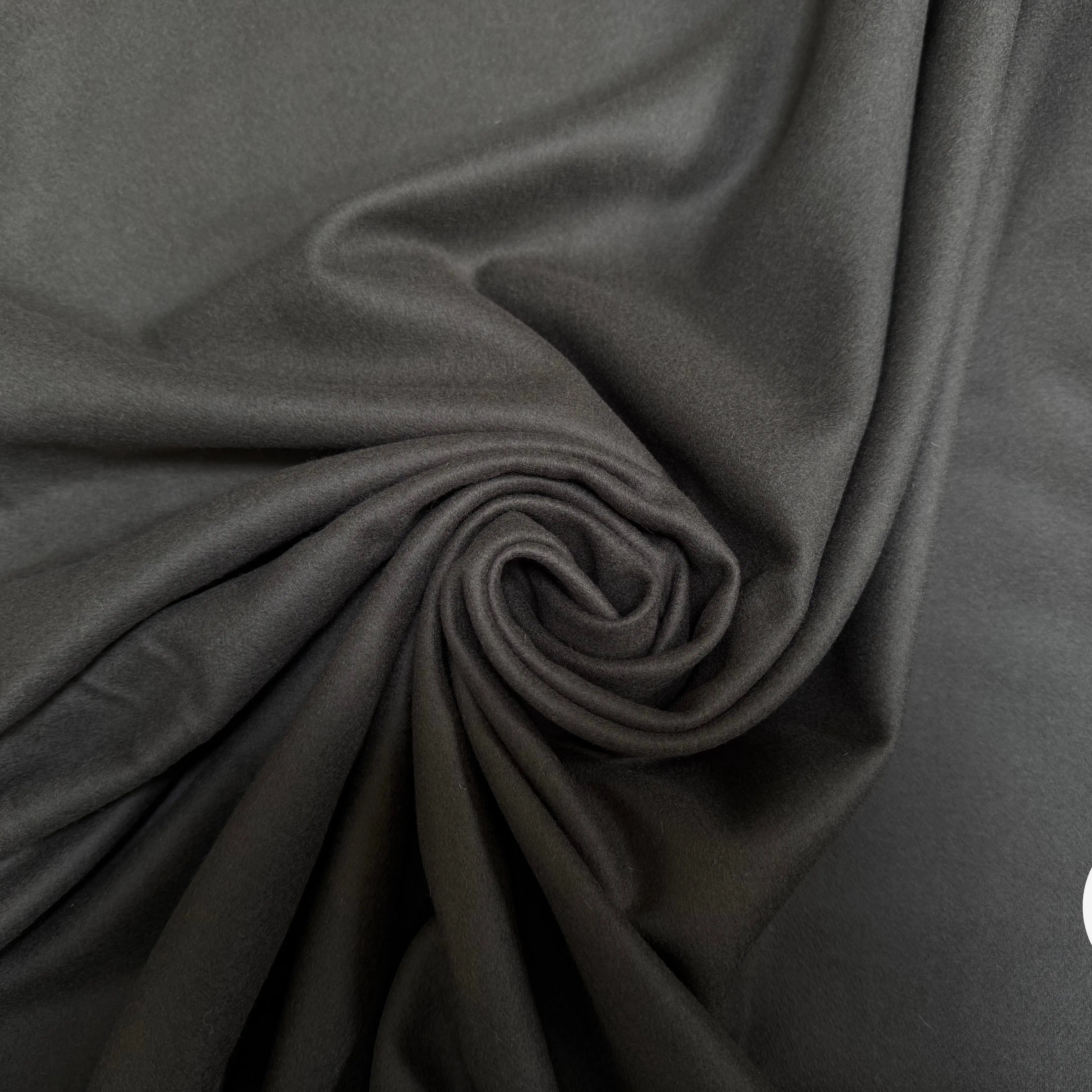 CABAN DE LAINE LOURDE UNI GRIS FONCÉ - My Little Coupon