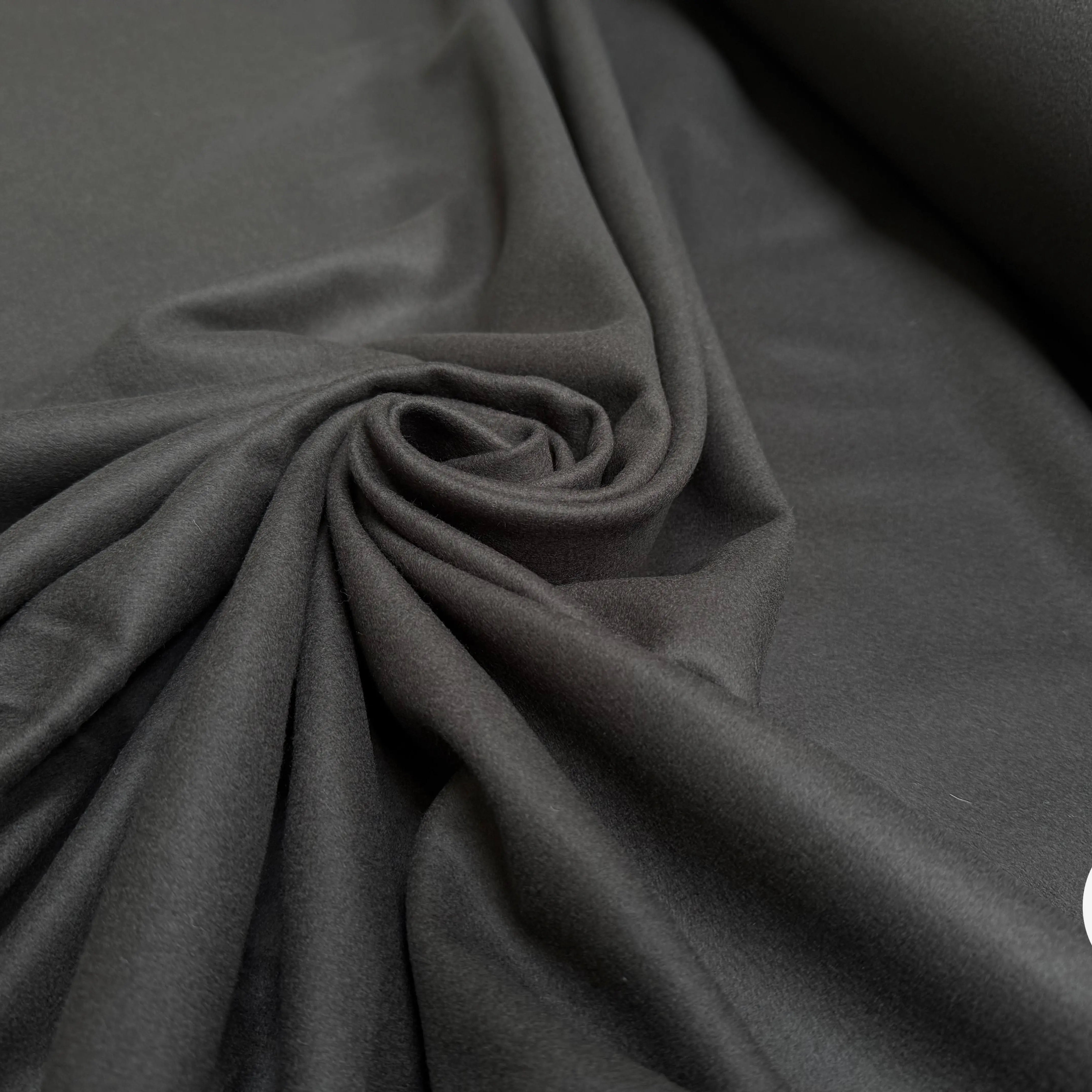 CABAN DE LAINE LOURDE UNI GRIS FONCÉ - My Little Coupon