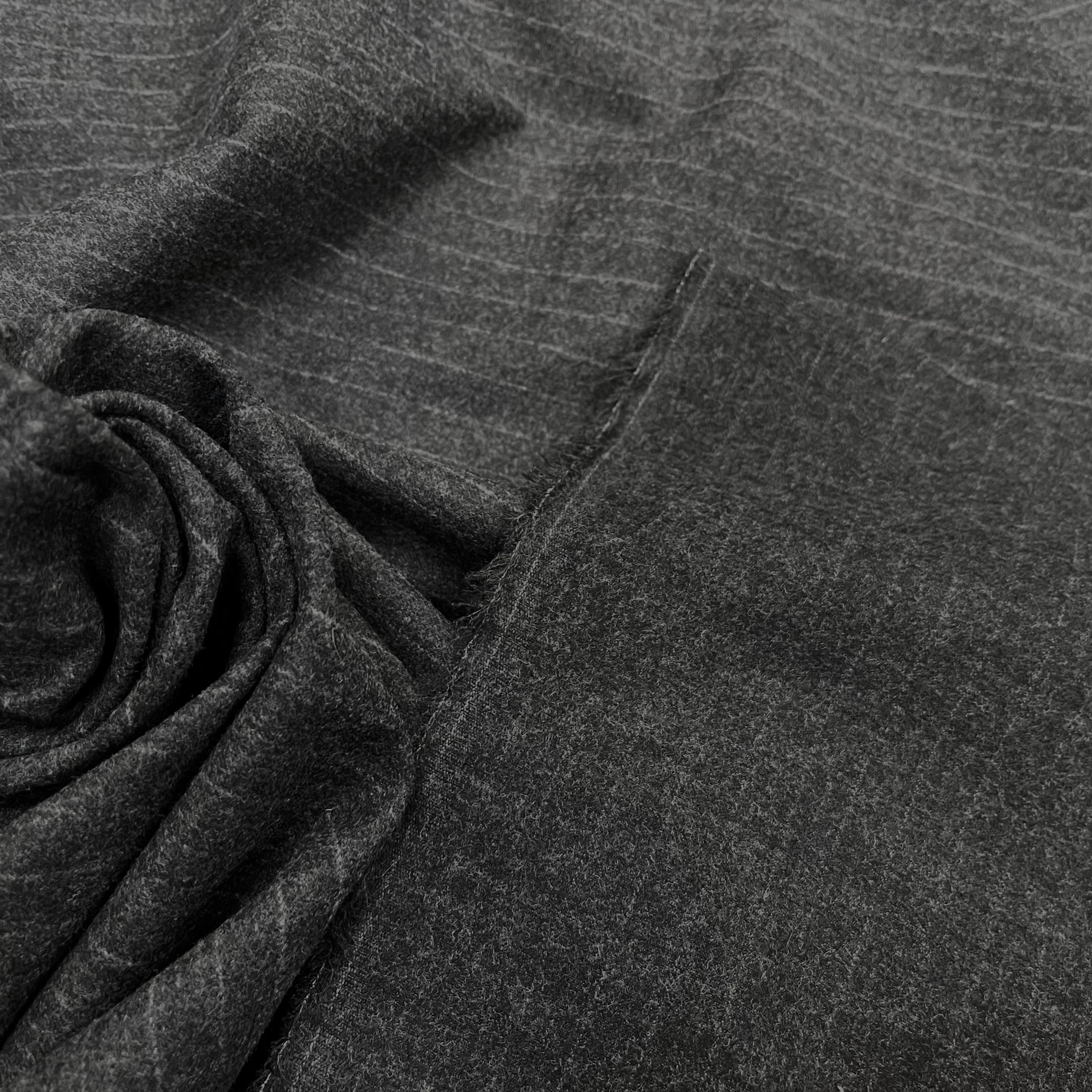 CABAN FIN VIGOGNA GESSO GRIS CHINÉ À RAYURES - My Little Coupon