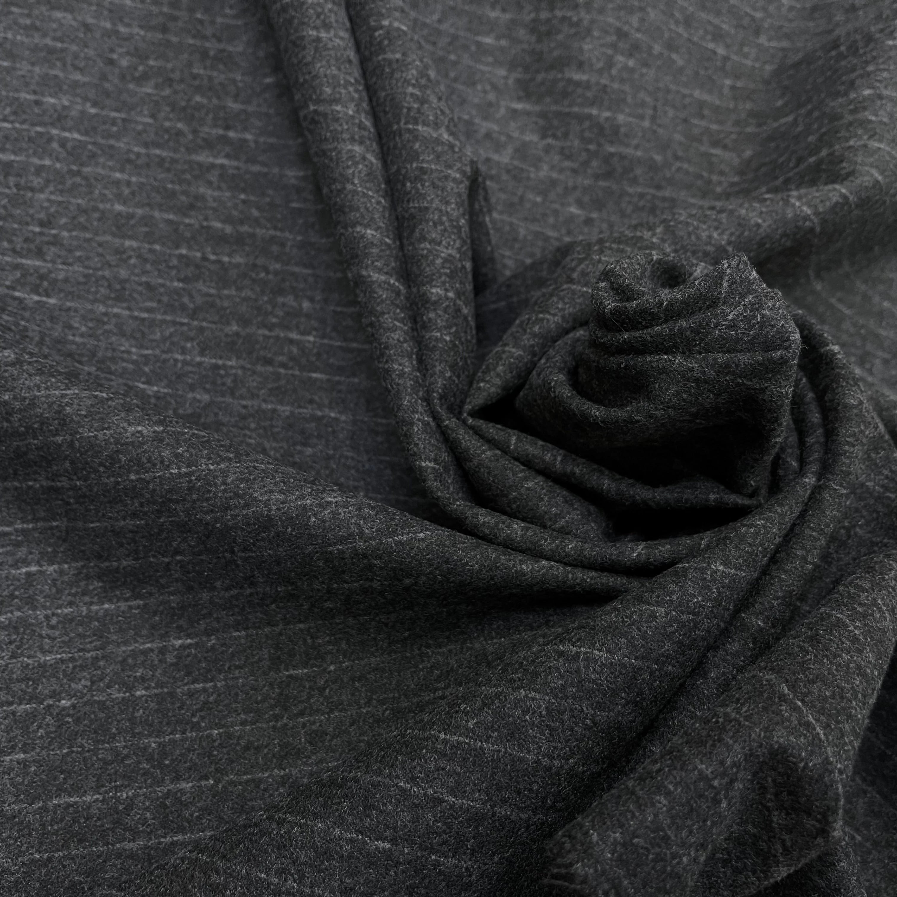 CABAN FIN VIGOGNA GESSO GRIS CHINÉ À RAYURES - My Little Coupon