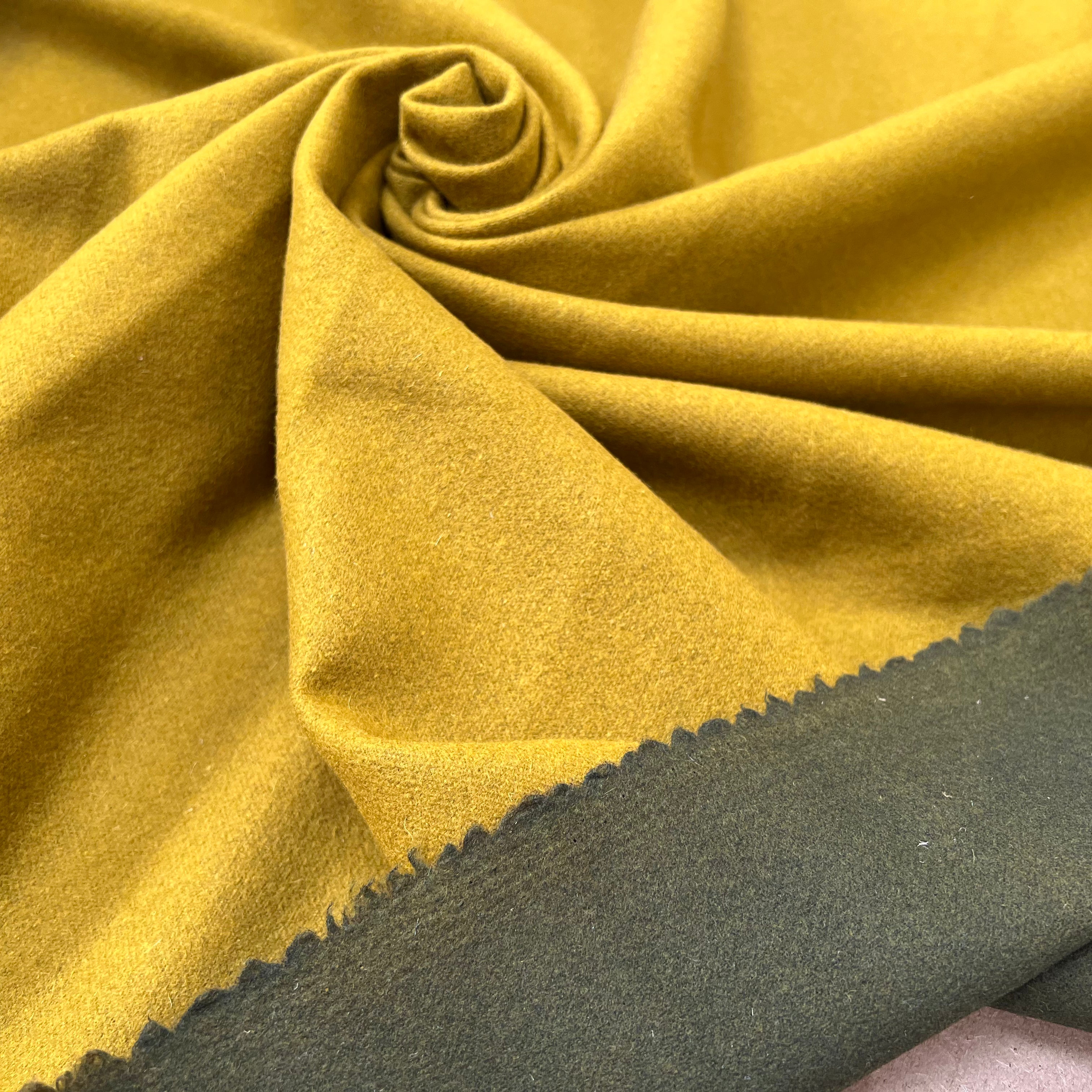 CABAN MOUTARDE BI FACE KHAKI 80% LAINE VIERGE - My Little Coupon