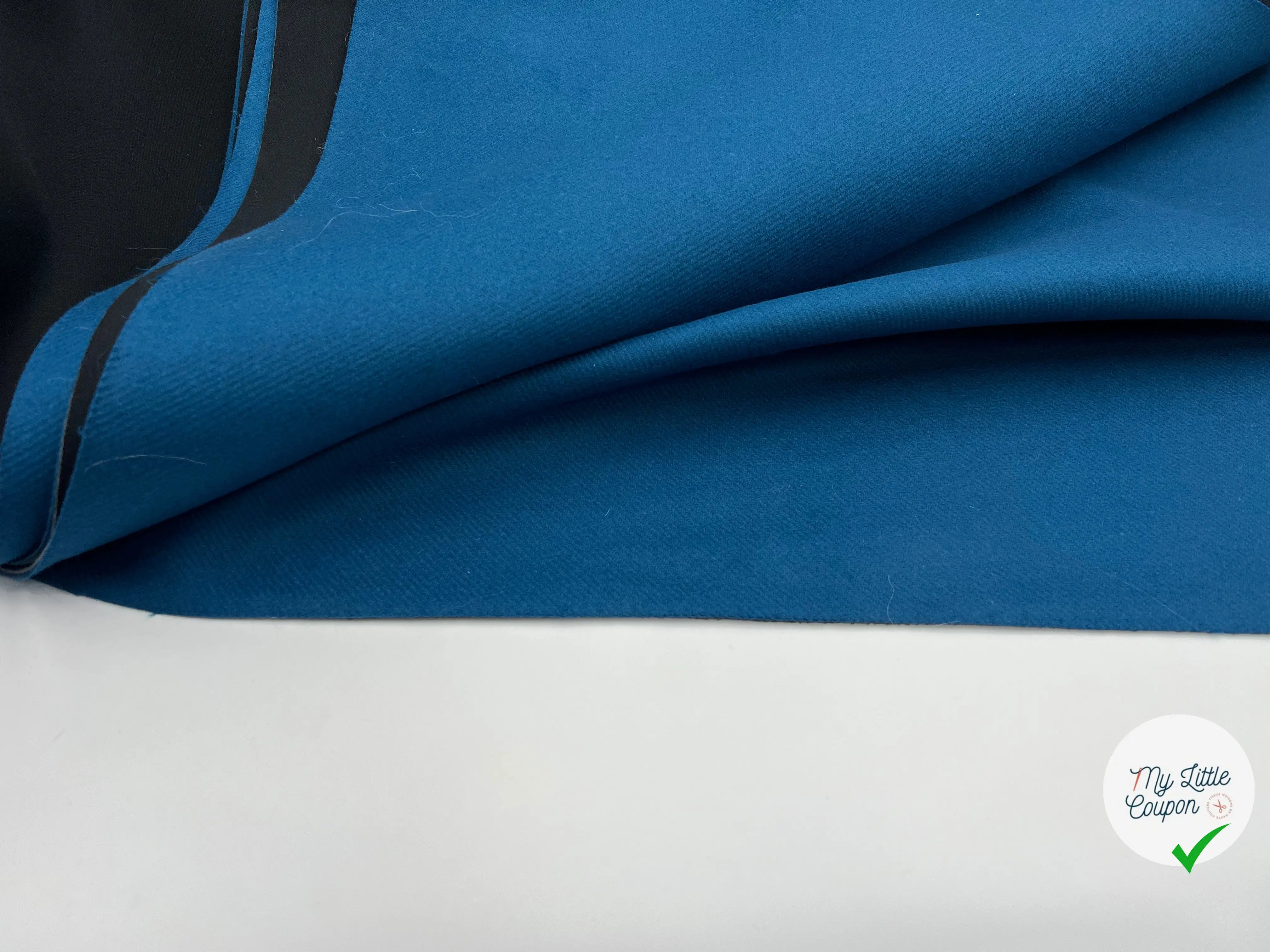 CABAN STRIĂ BLEU VERT CONTRECOLLĂ JERSEY NOIR - My Little Coupon - tissu - coudre