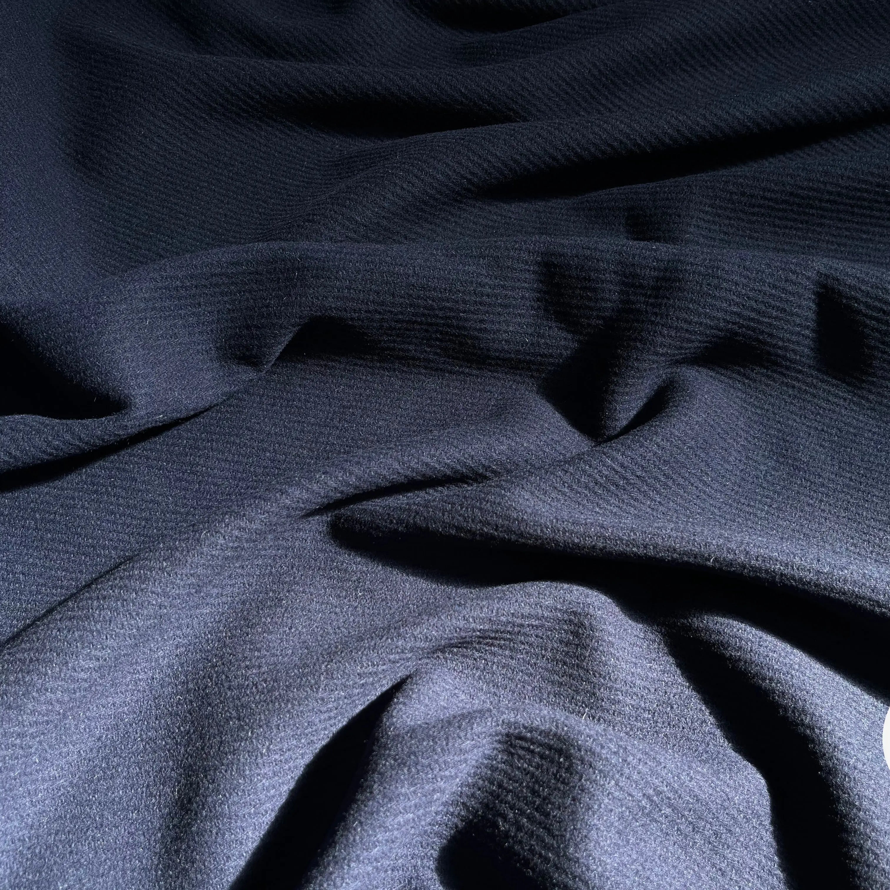 CABAN STRIÉ UNI MARINE 80% LAINE VIERGE - My Little Coupon