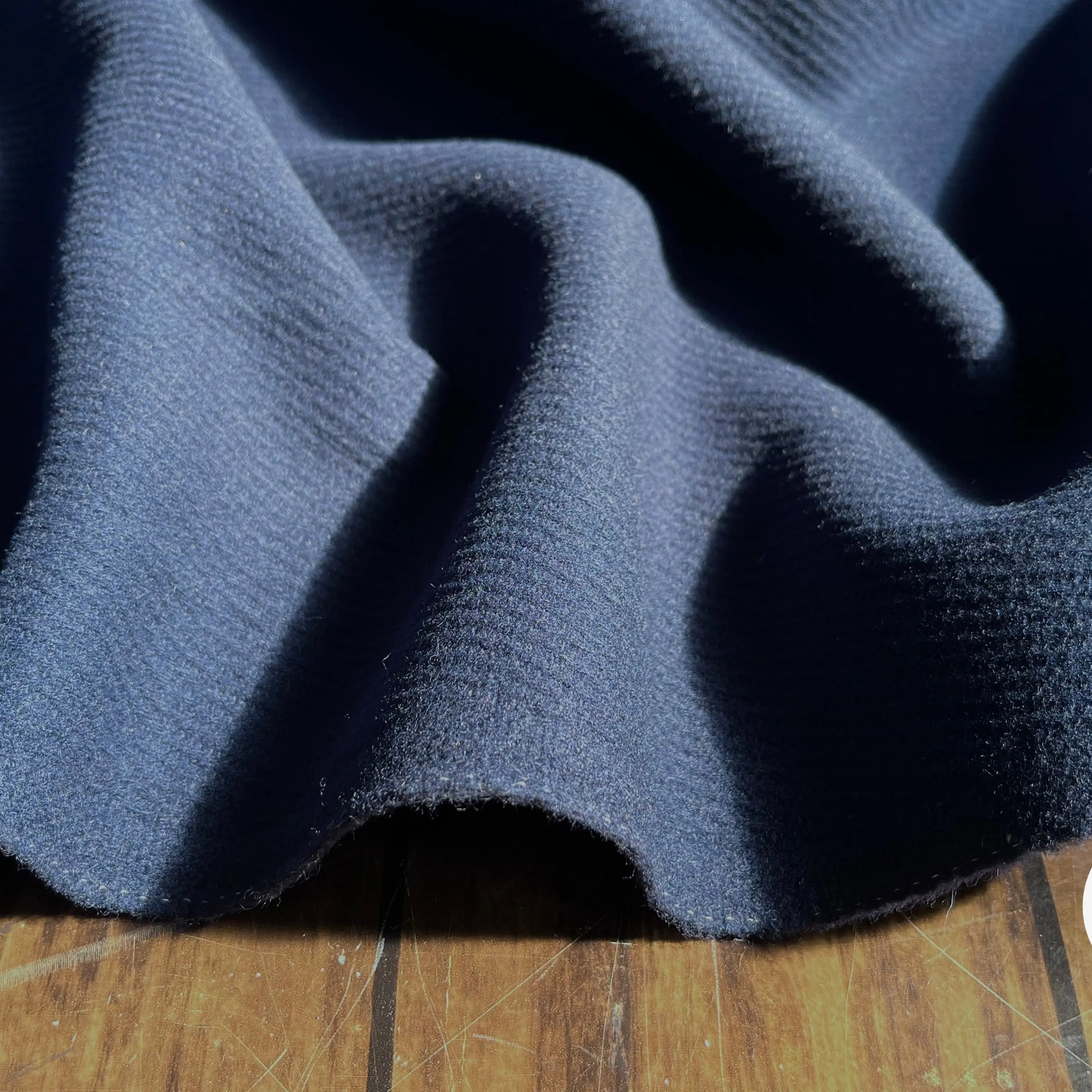 CABAN STRIÉ UNI MARINE 80% LAINE VIERGE - My Little Coupon