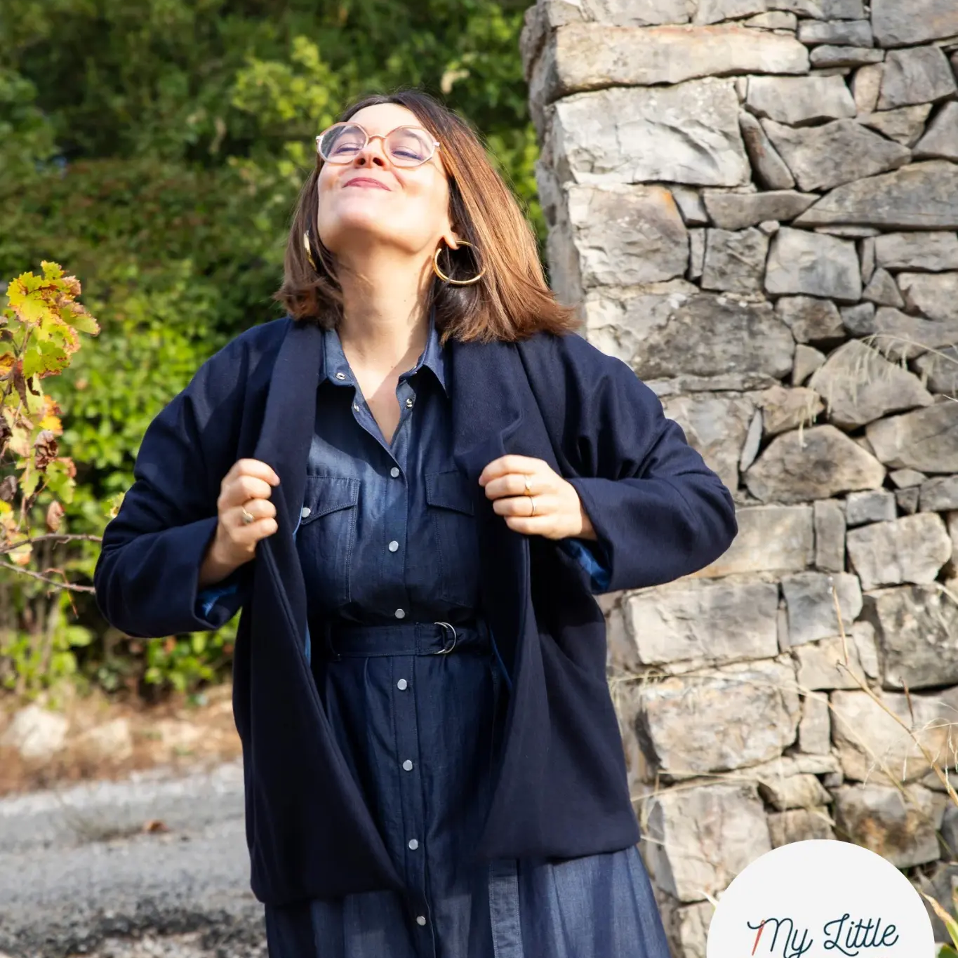 CABAN UNI BLEU MARINE - My Little Coupon