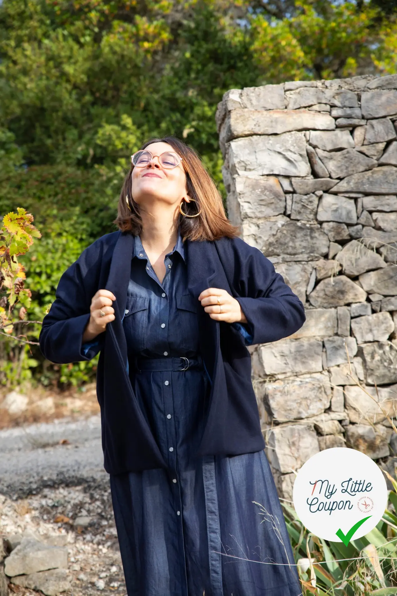 CABAN UNI BLEU MARINE - My Little Coupon