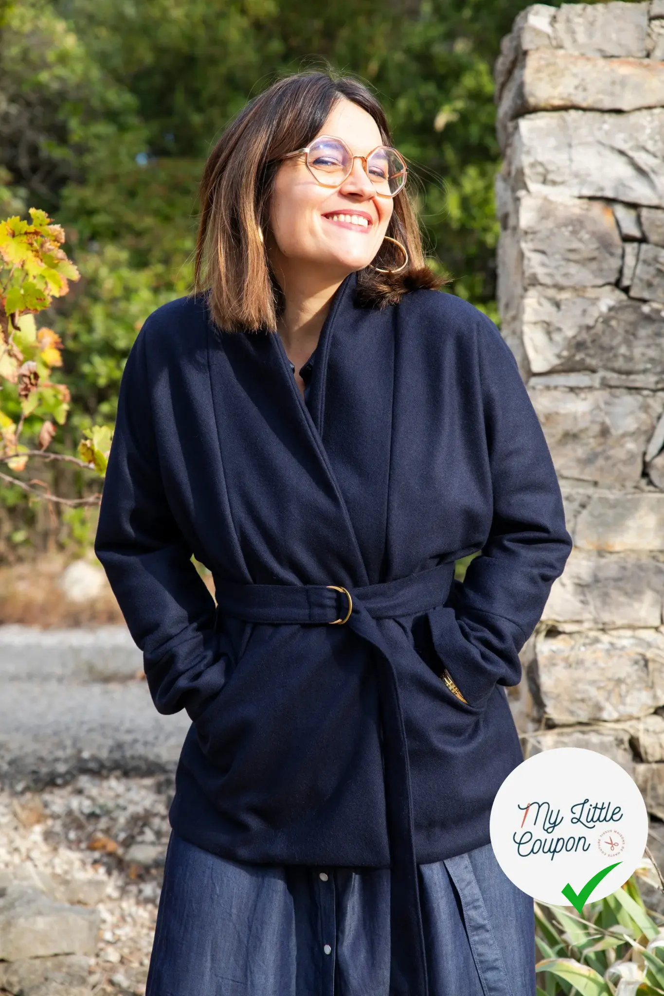 CABAN UNI BLEU MARINE - My Little Coupon