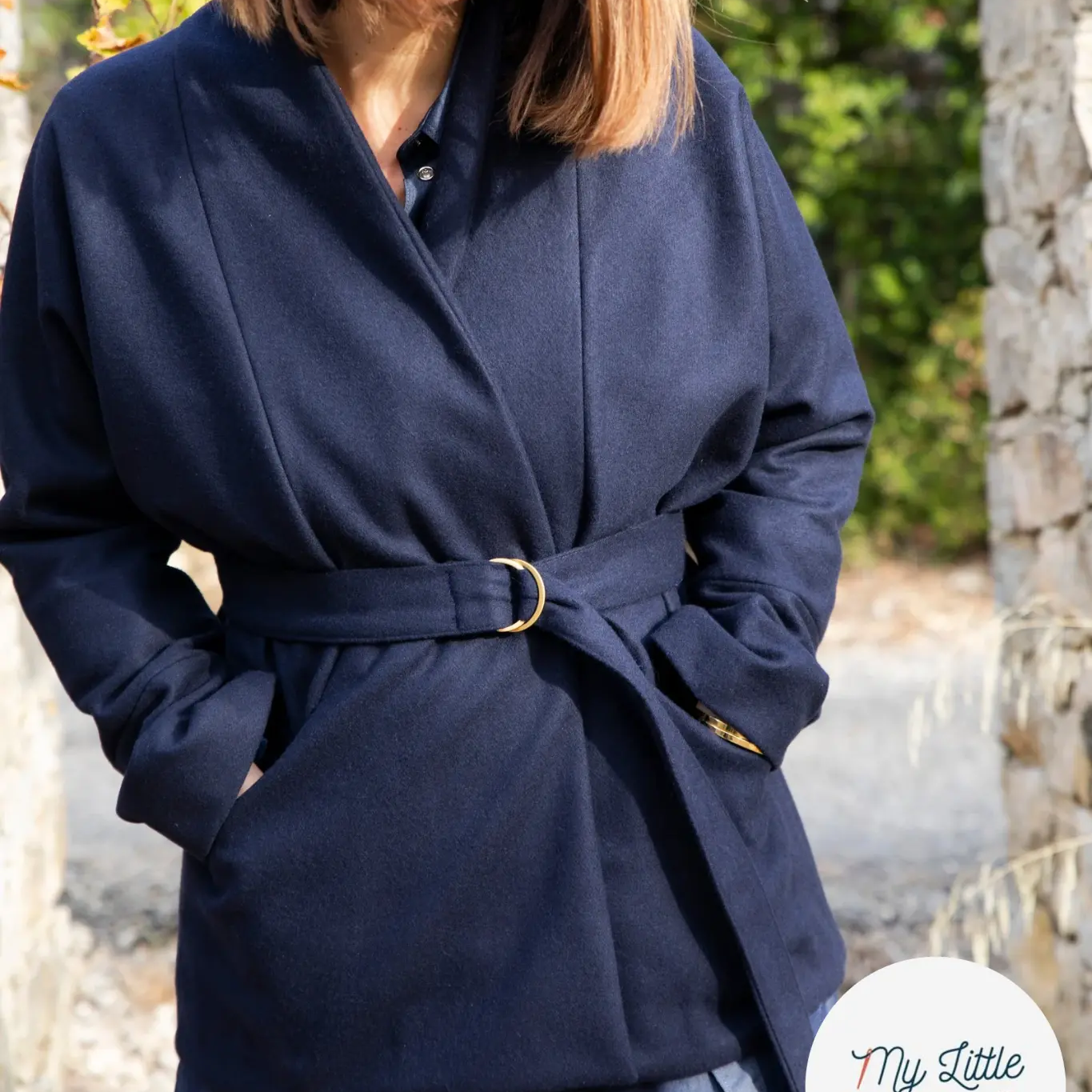 CABAN UNI BLEU MARINE - My Little Coupon