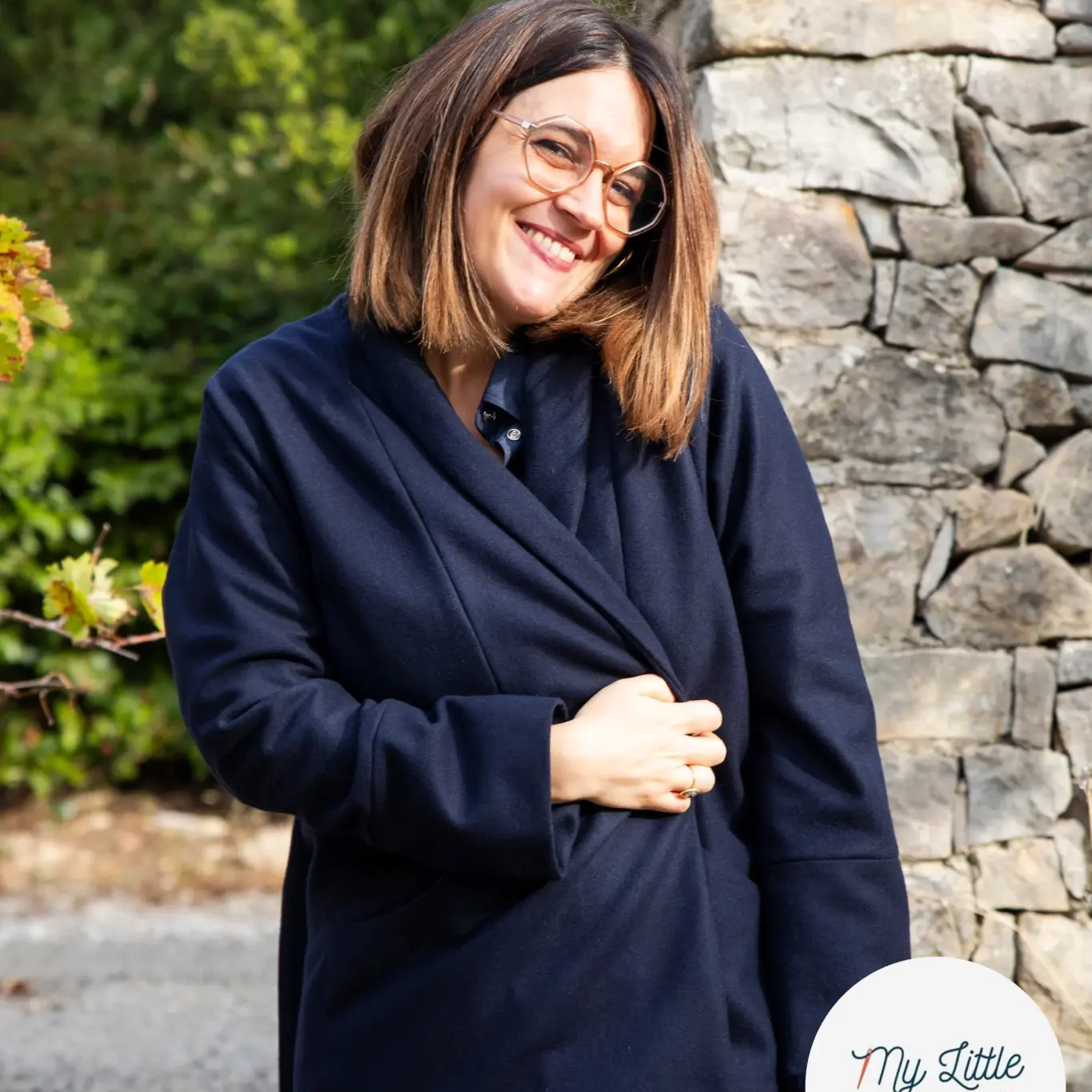 CABAN UNI BLEU MARINE - My Little Coupon