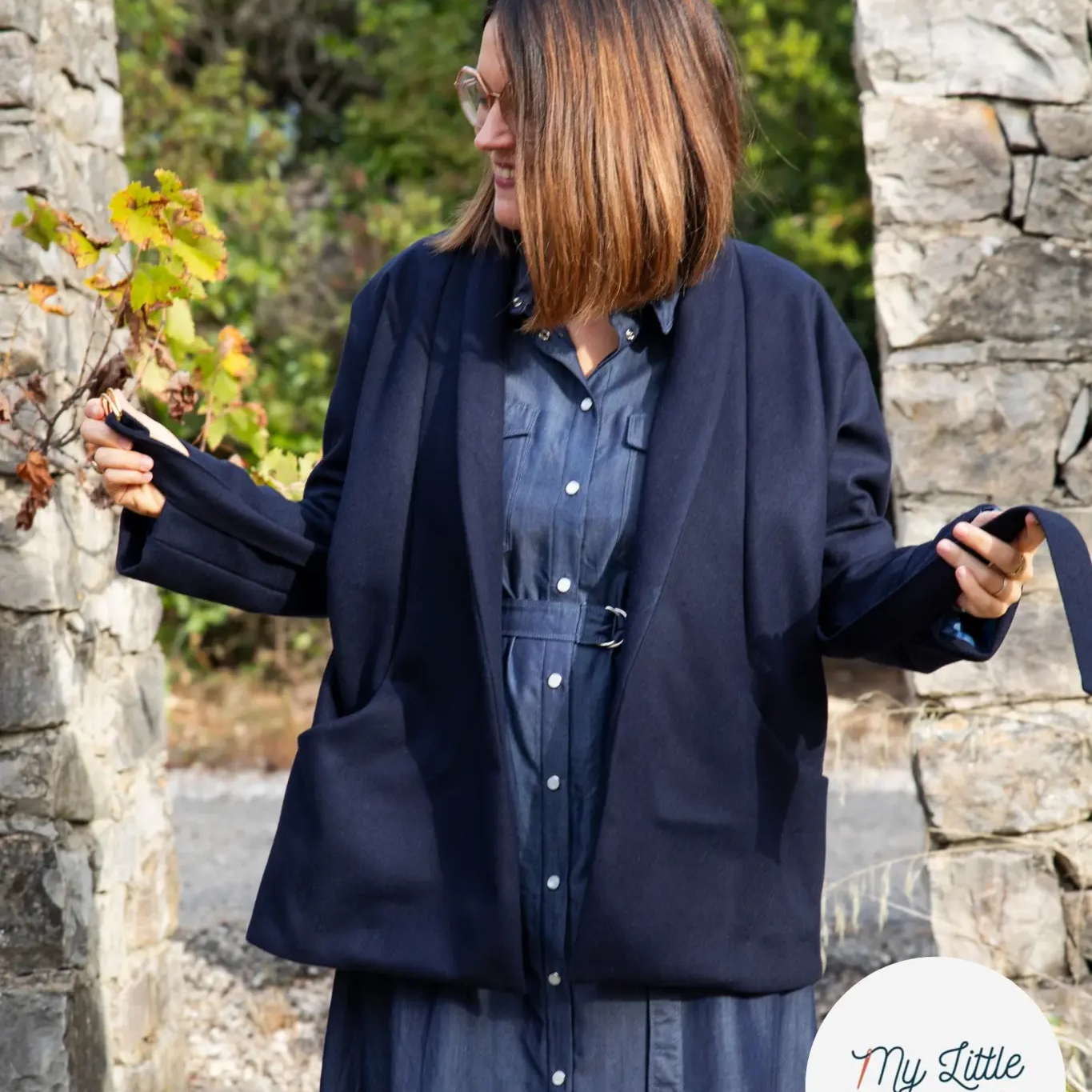 CABAN UNI BLEU MARINE - My Little Coupon