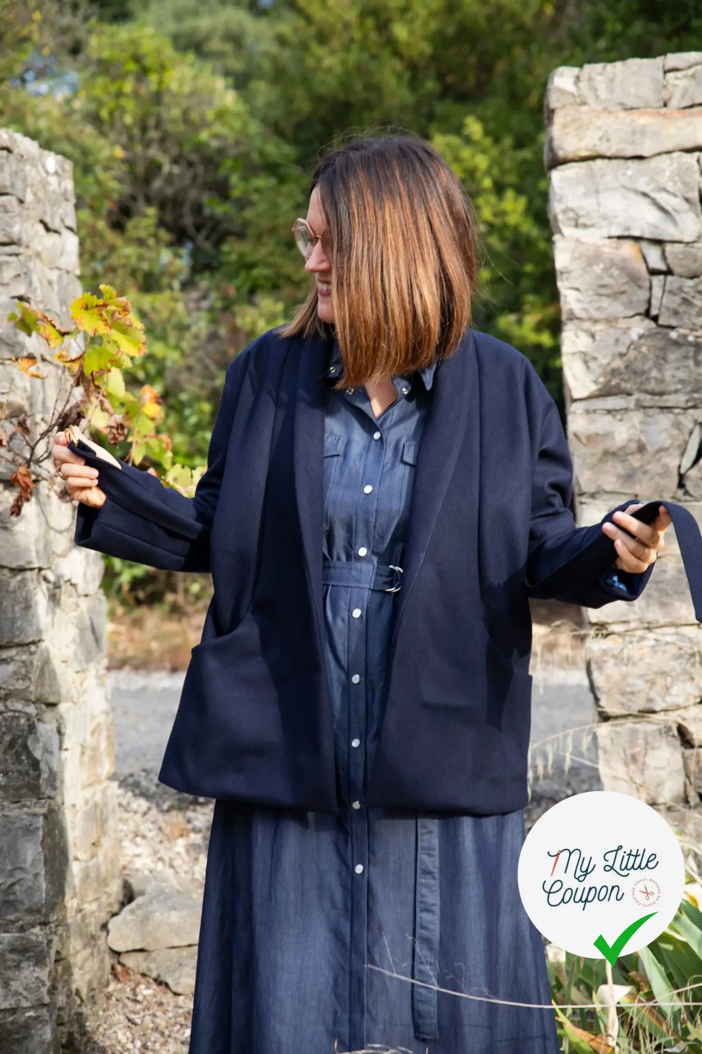 CABAN UNI BLEU MARINE - My Little Coupon