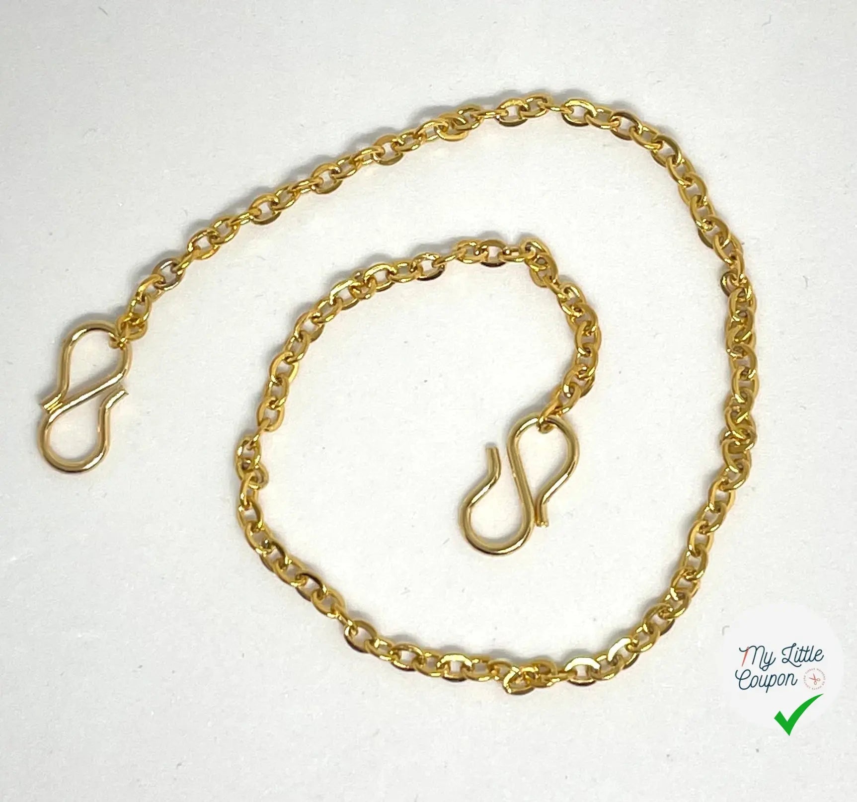 CHAÎNE DECORATIVE MAILLE DORE 2MM D'EPAISSEUR - LOT DE 2 - My Little Coupon