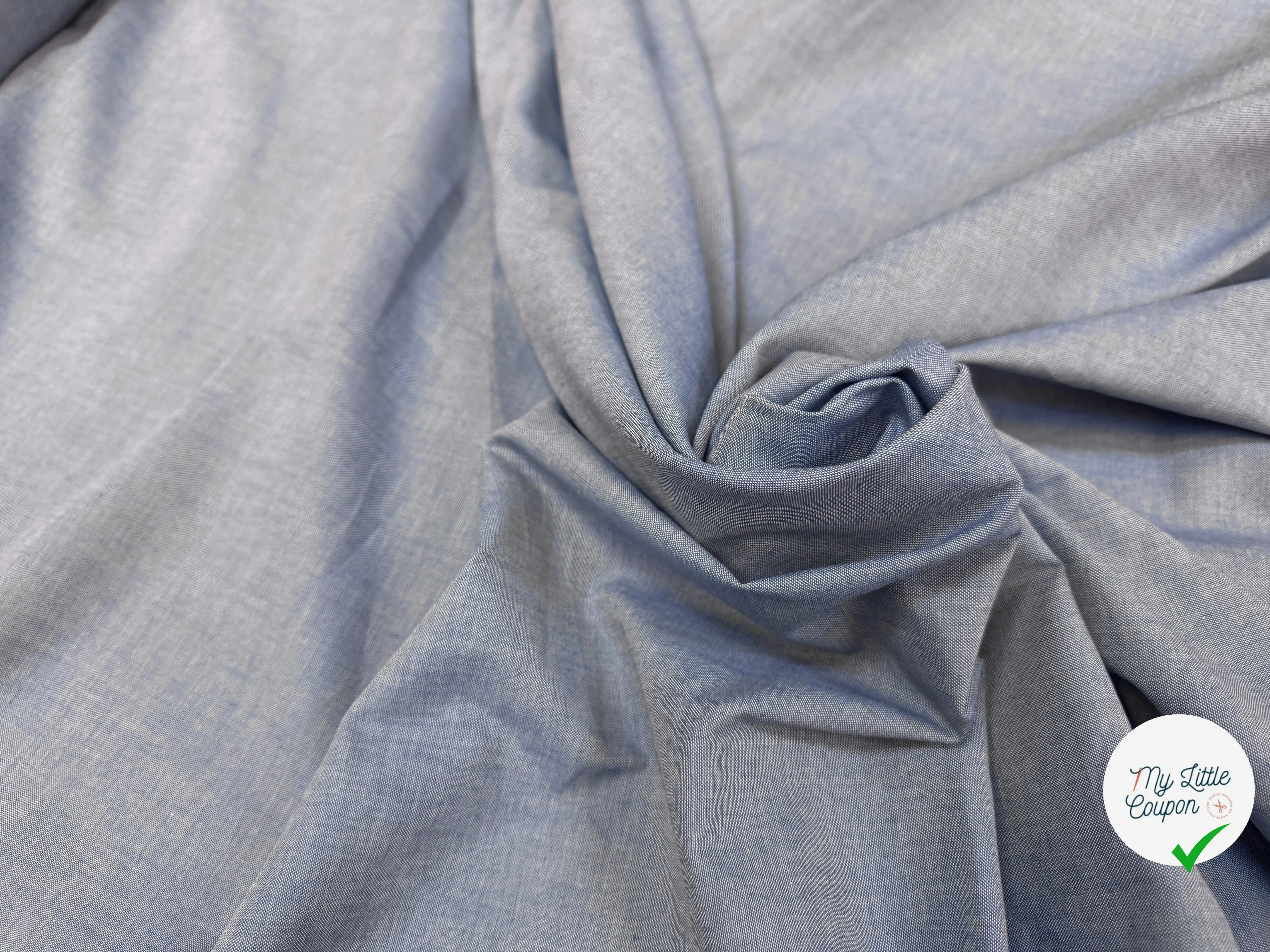 CHAMBRAY DE COTON D’UN BLEU CHIC - My Little Coupon