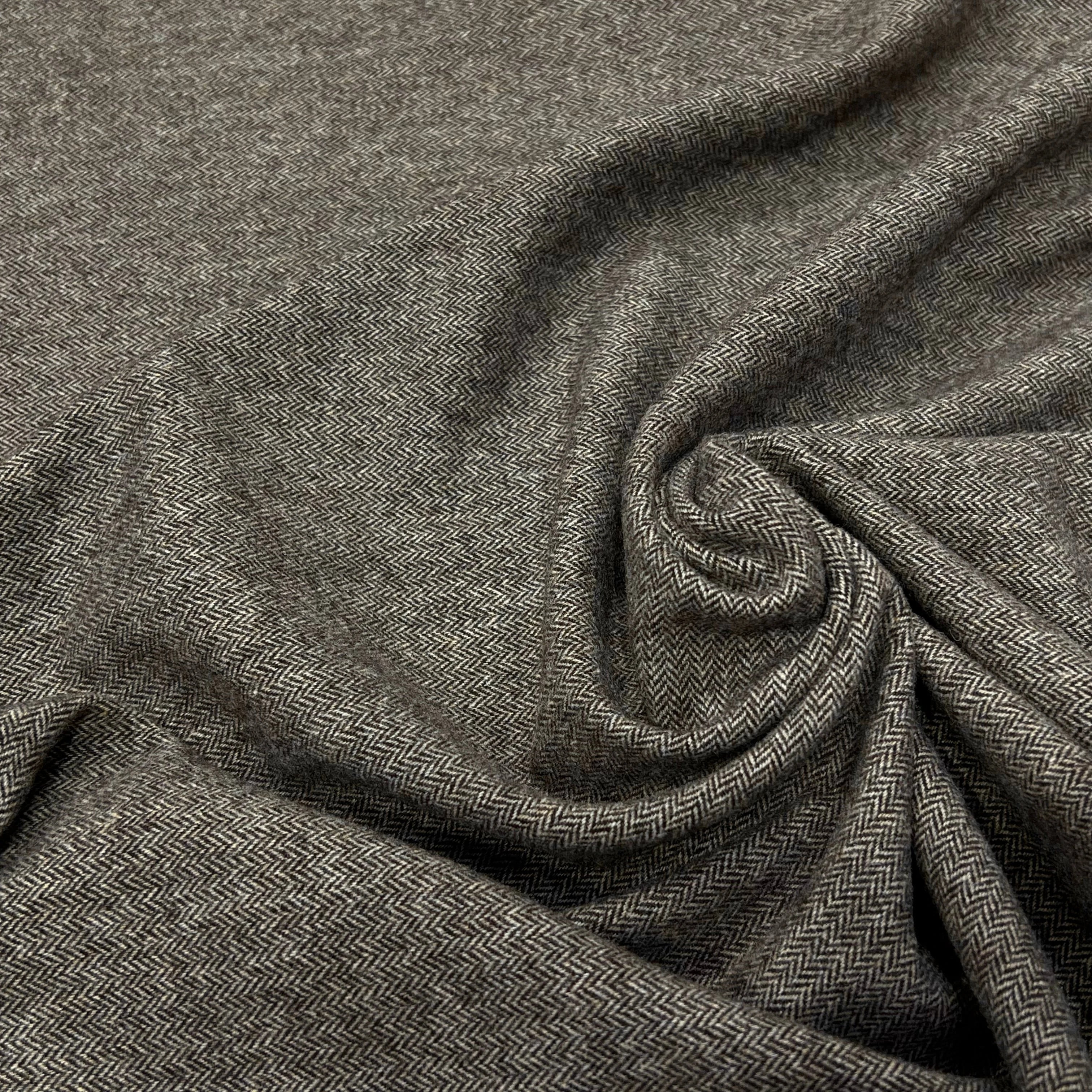 CHEVRON DE LAINE DOUX MARRON 71% LAINE VIERGE 150CM - My Little Coupon