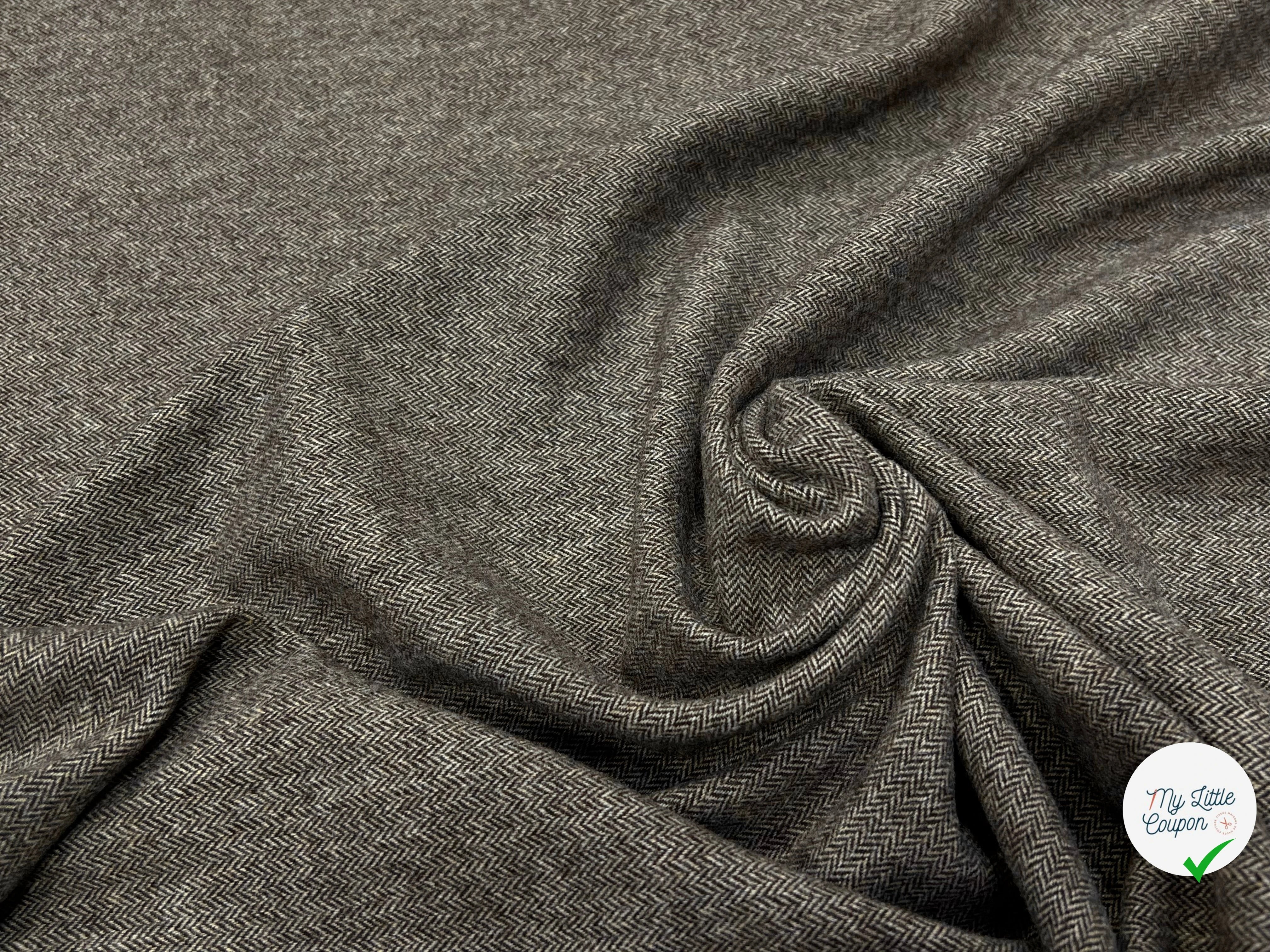 CHEVRON DE LAINE DOUX MARRON 71% LAINE VIERGE 150CM - My Little Coupon