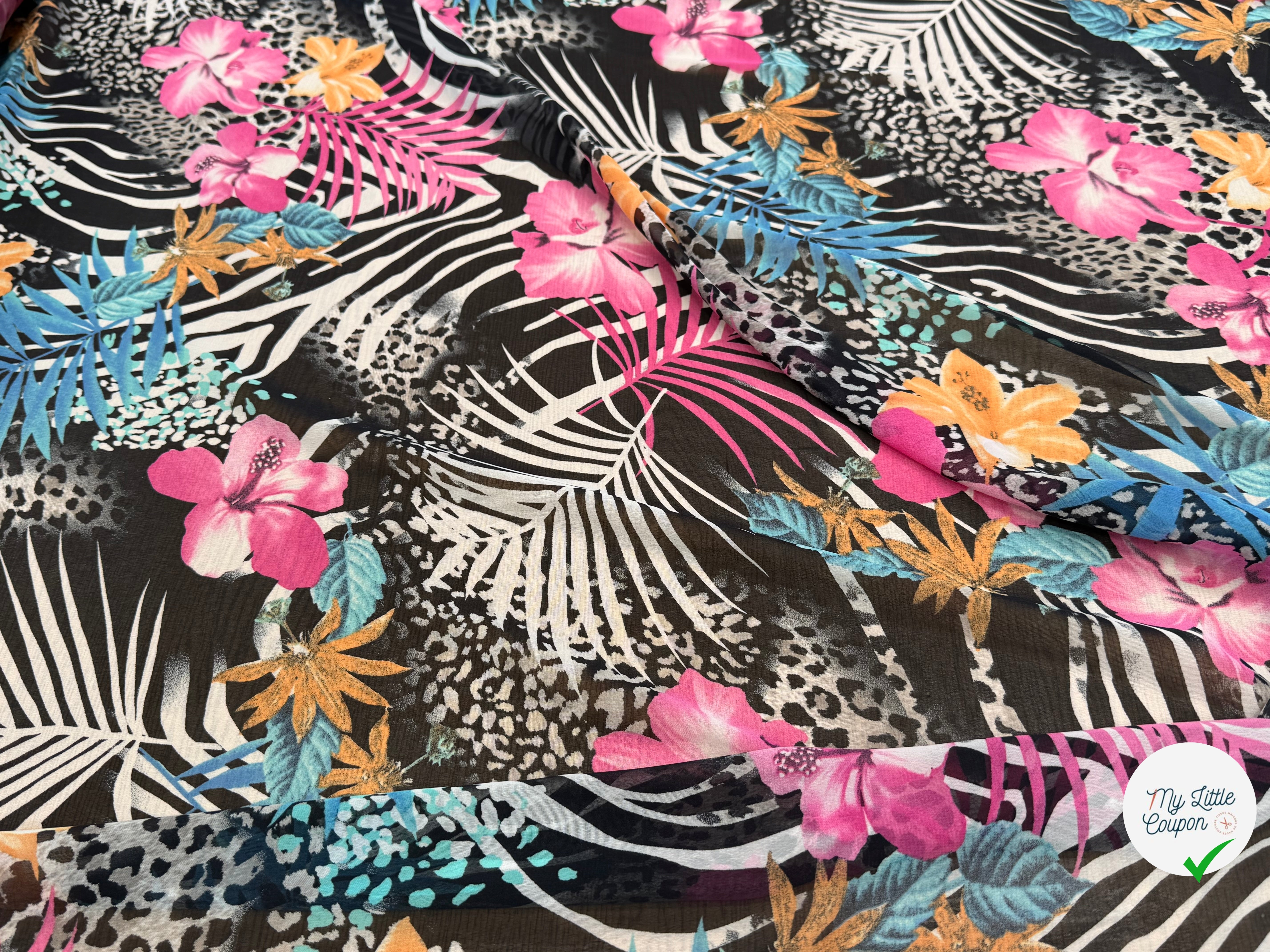 CHIFFON IMPRIMÉ SAVANE ULTRA BEAU - My Little Coupon
