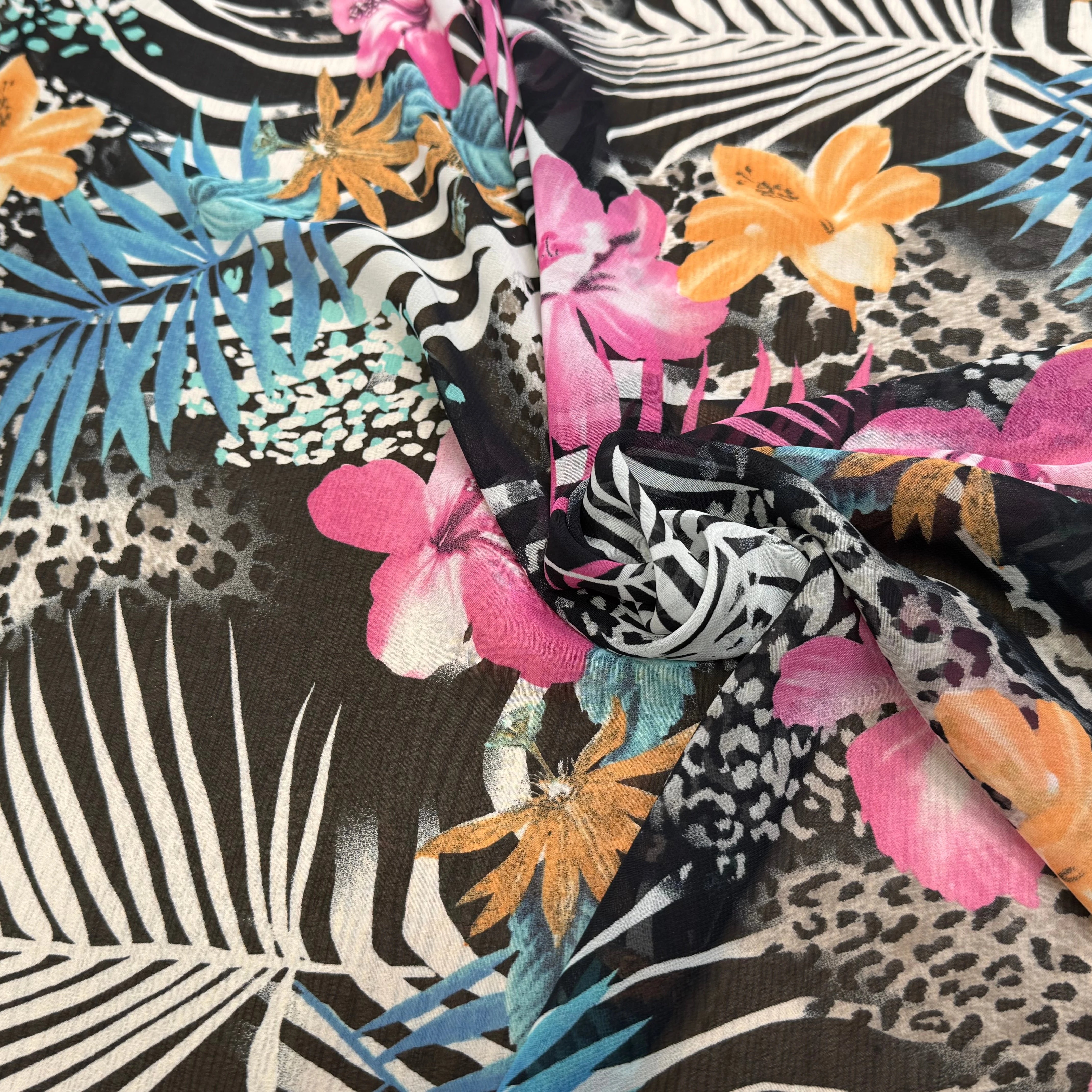 CHIFFON IMPRIMÉ SAVANE ULTRA BEAU - My Little Coupon