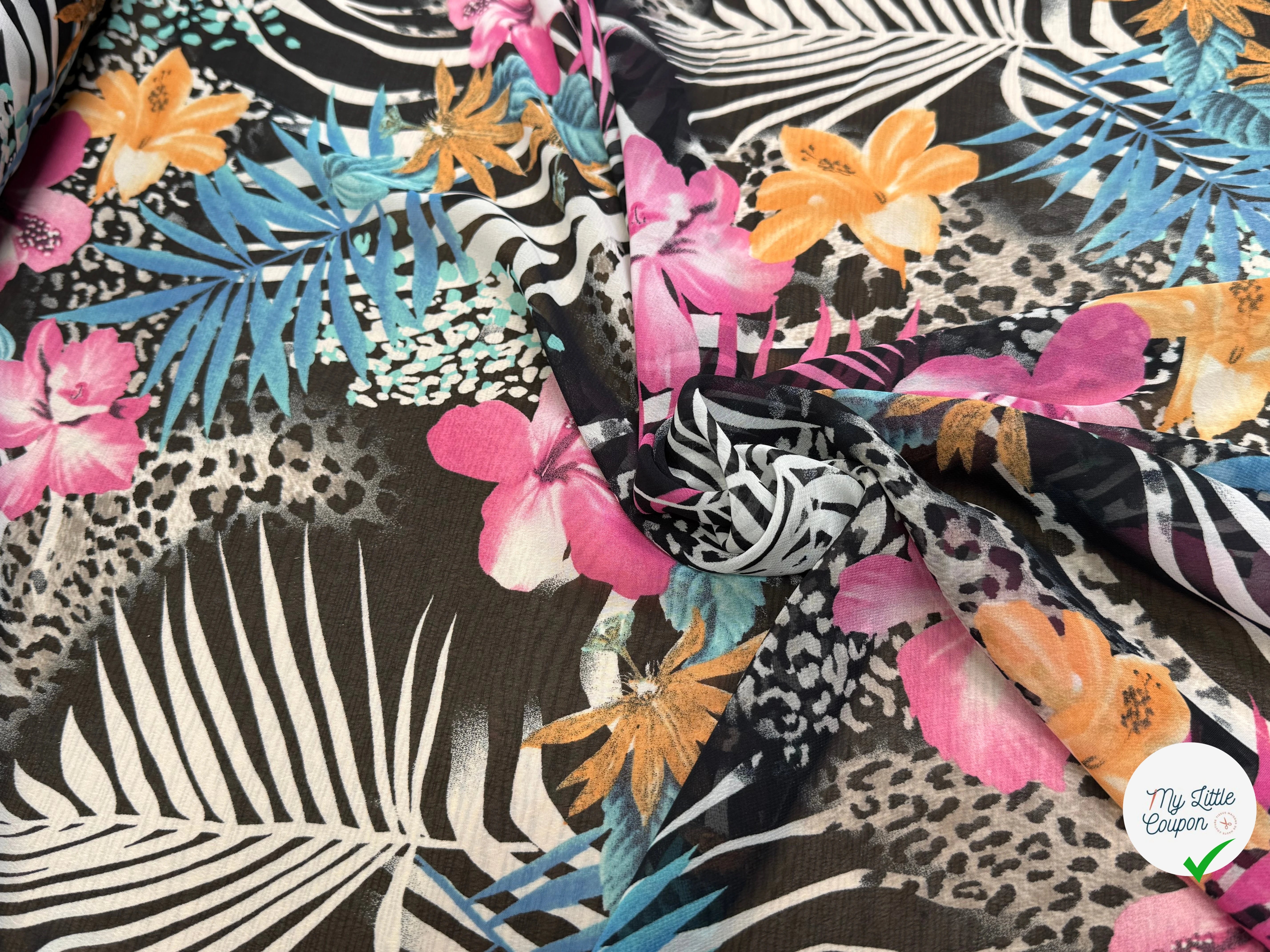 CHIFFON IMPRIMÉ SAVANE ULTRA BEAU - My Little Coupon