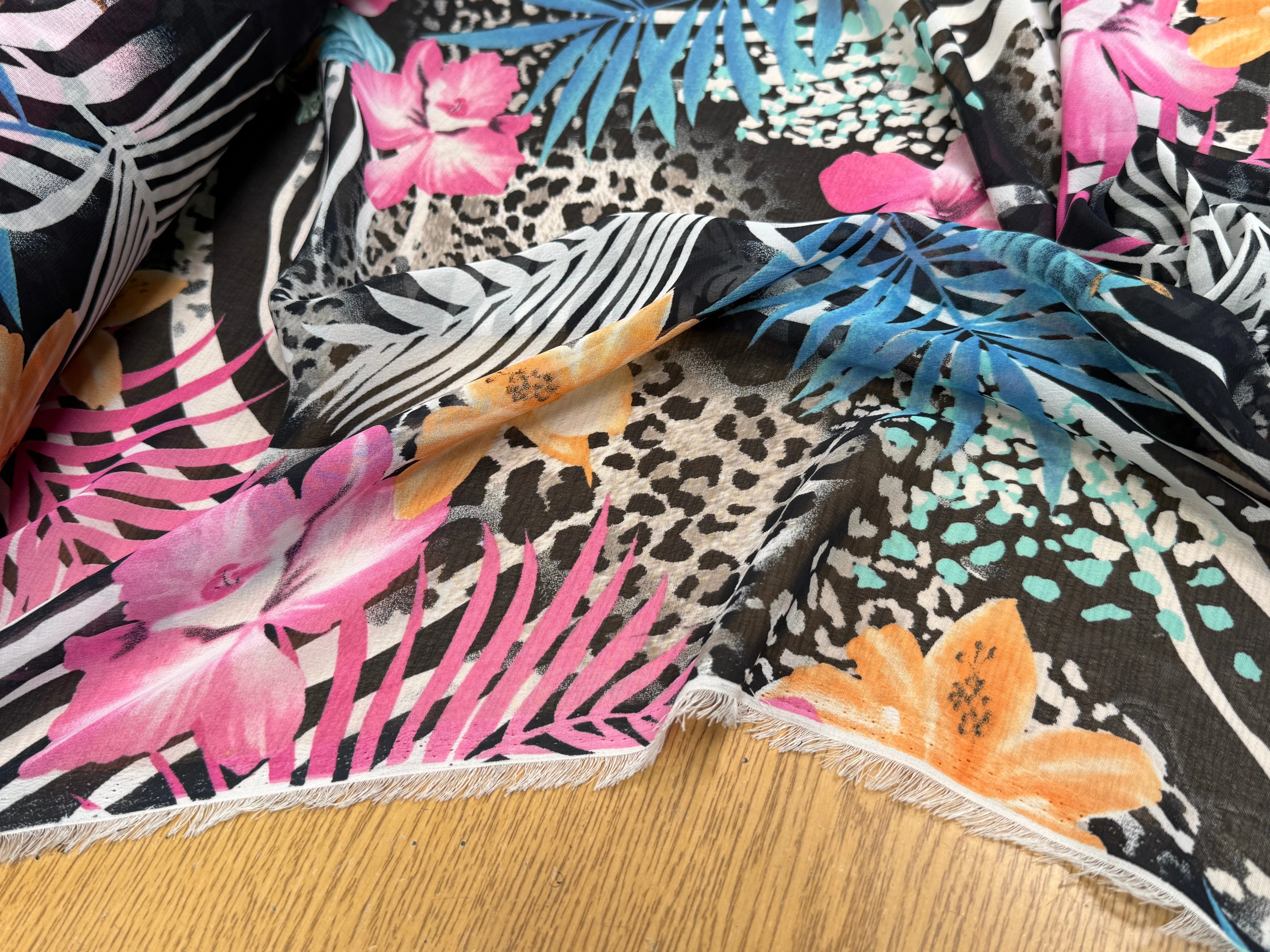 CHIFFON IMPRIMÉ SAVANE ULTRA BEAU - My Little Coupon