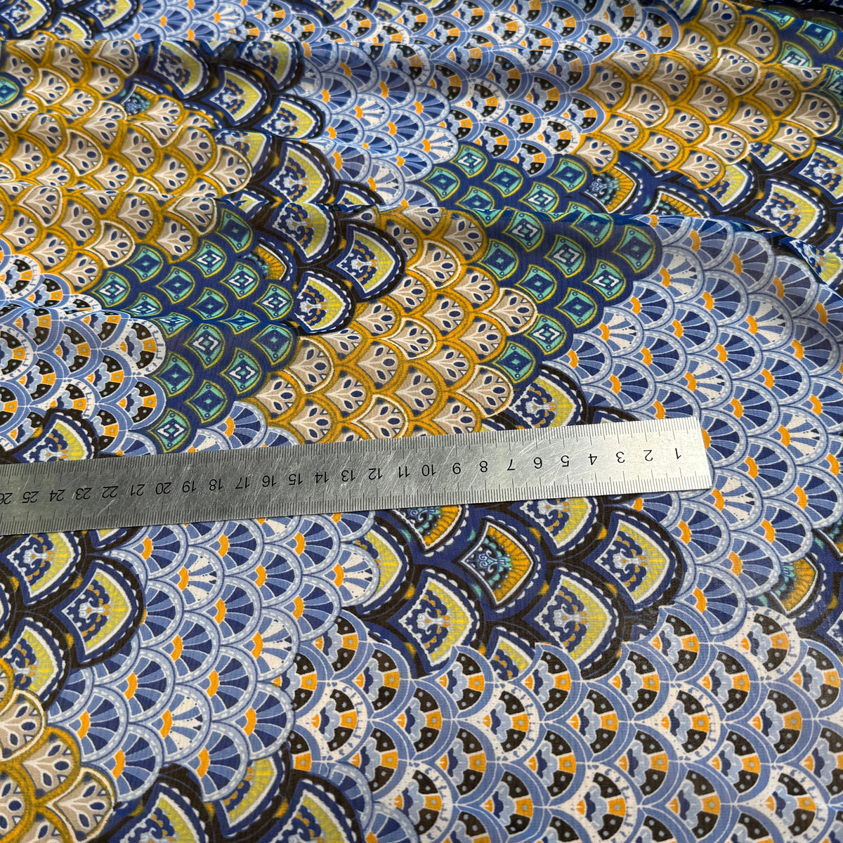 CHIFFON PRINTED ÉVANTAILS MULTICOLORES - My Little Coupon
