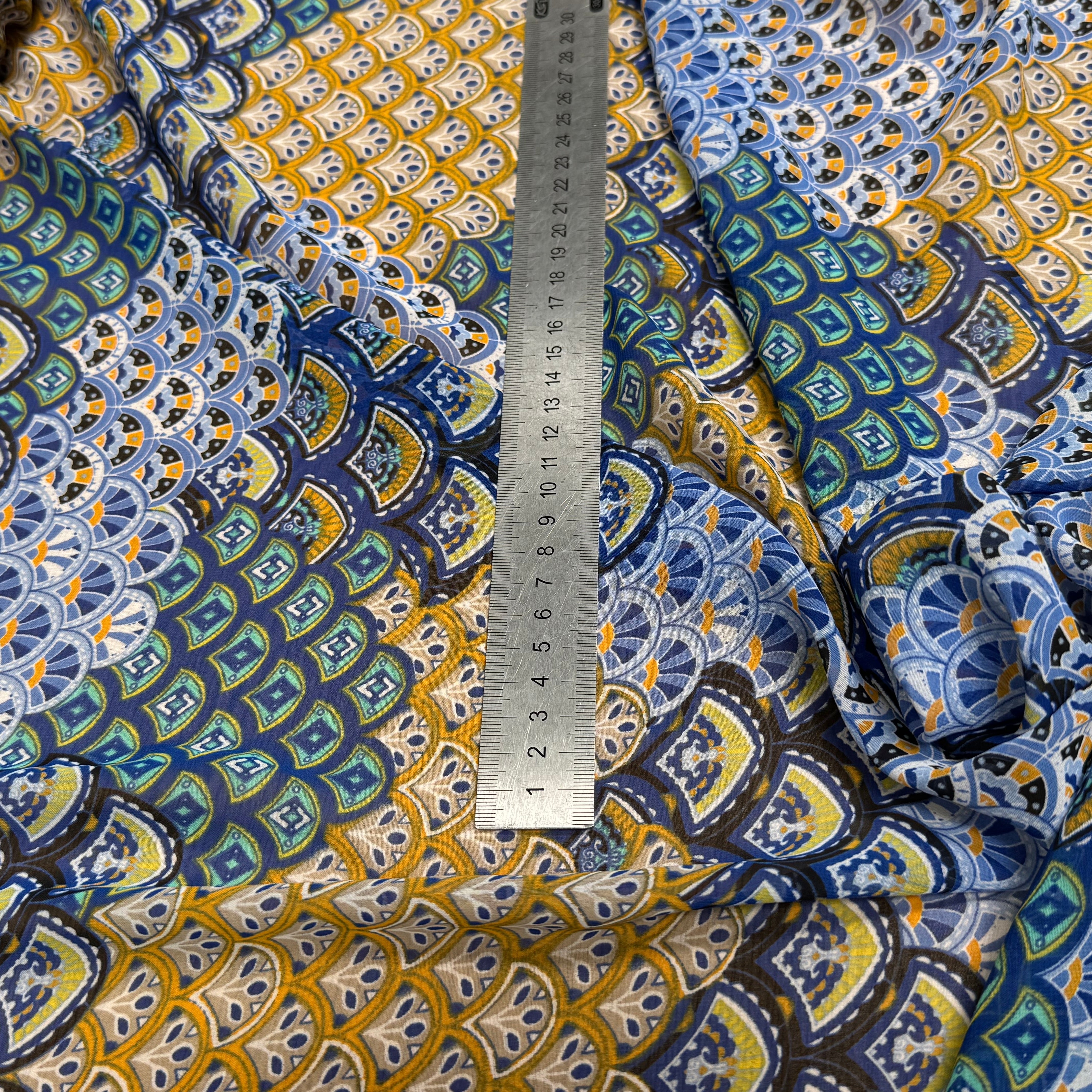 CHIFFON PRINTED ÉVANTAILS MULTICOLORES - My Little Coupon