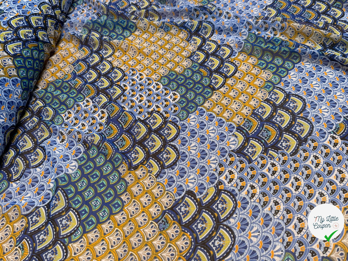 CHIFFON PRINTED ÉVANTAILS MULTICOLORES - My Little Coupon