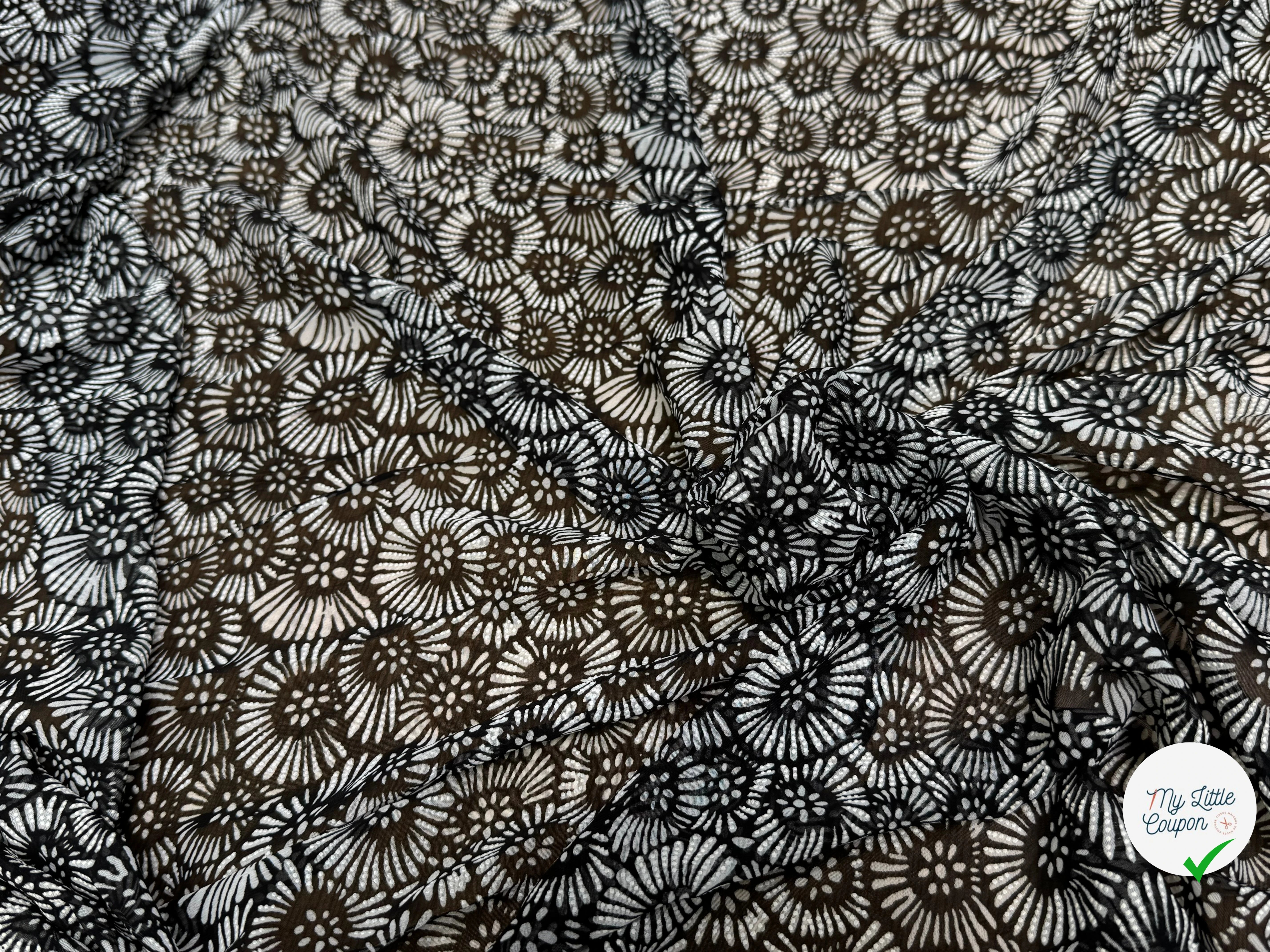 CHIFFON PRINTED FEU D'ARTIFICES FOND NOIR - My Little Coupon