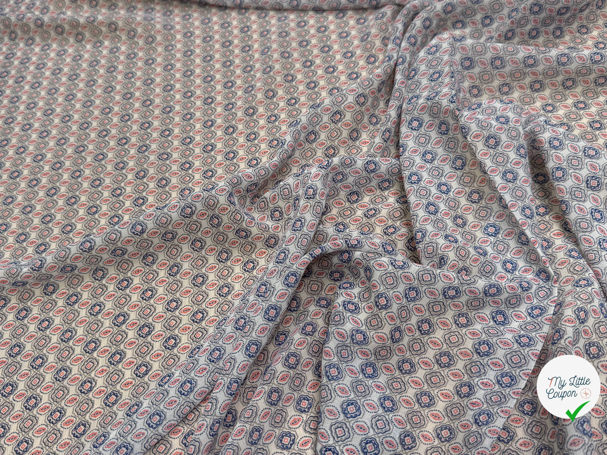 CHIFFON PRINTED FOND CASSÉ MOTIFS ABSTRAITS - My Little Coupon