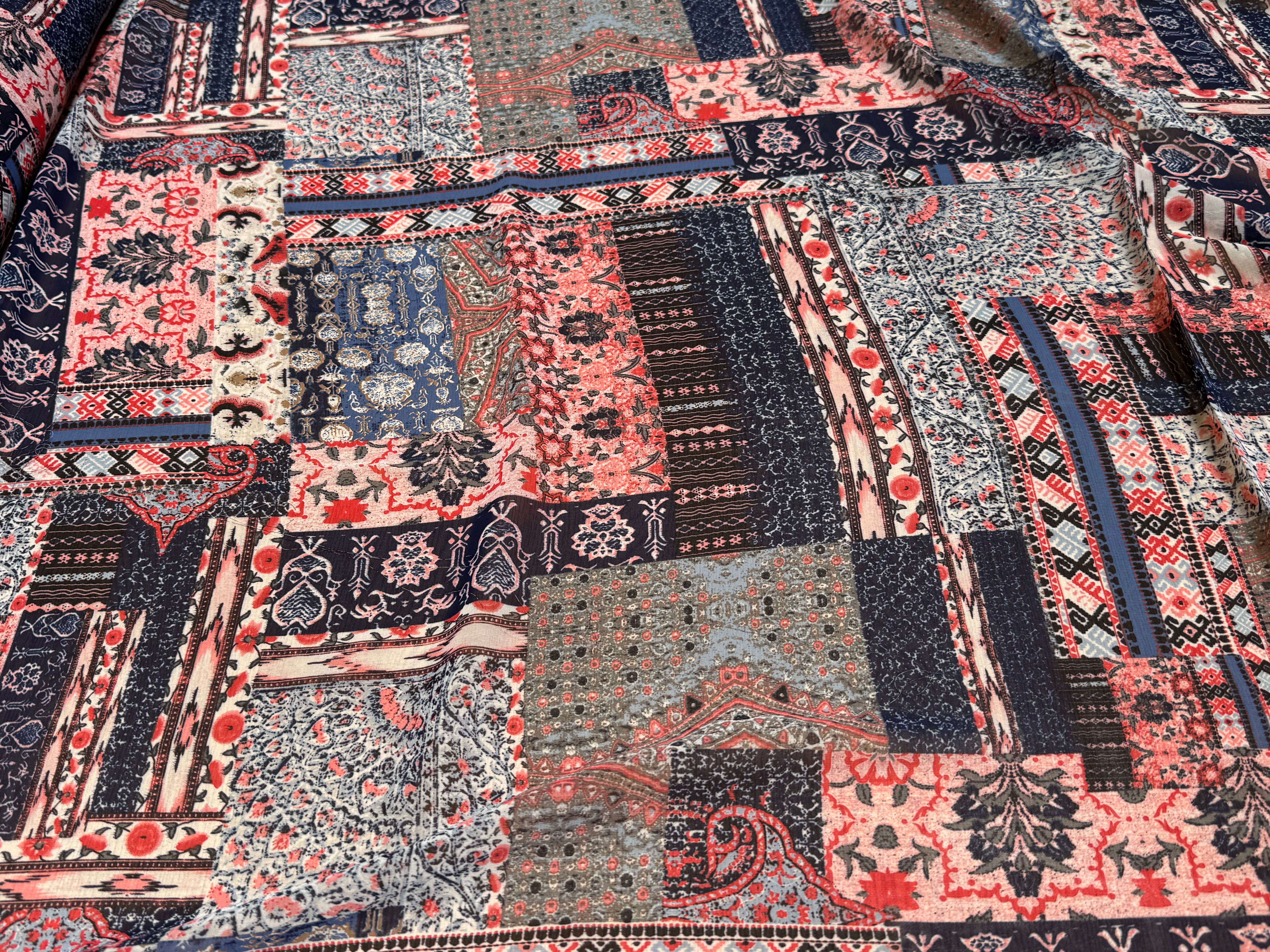 CHIFFON PRINTED LONDON BRICK MULTICOLORES - My Little Coupon