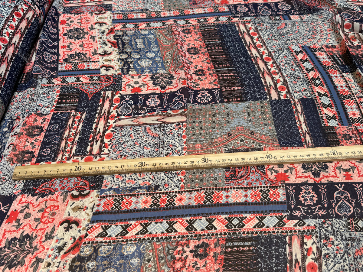 CHIFFON PRINTED LONDON BRICK MULTICOLORES - My Little Coupon