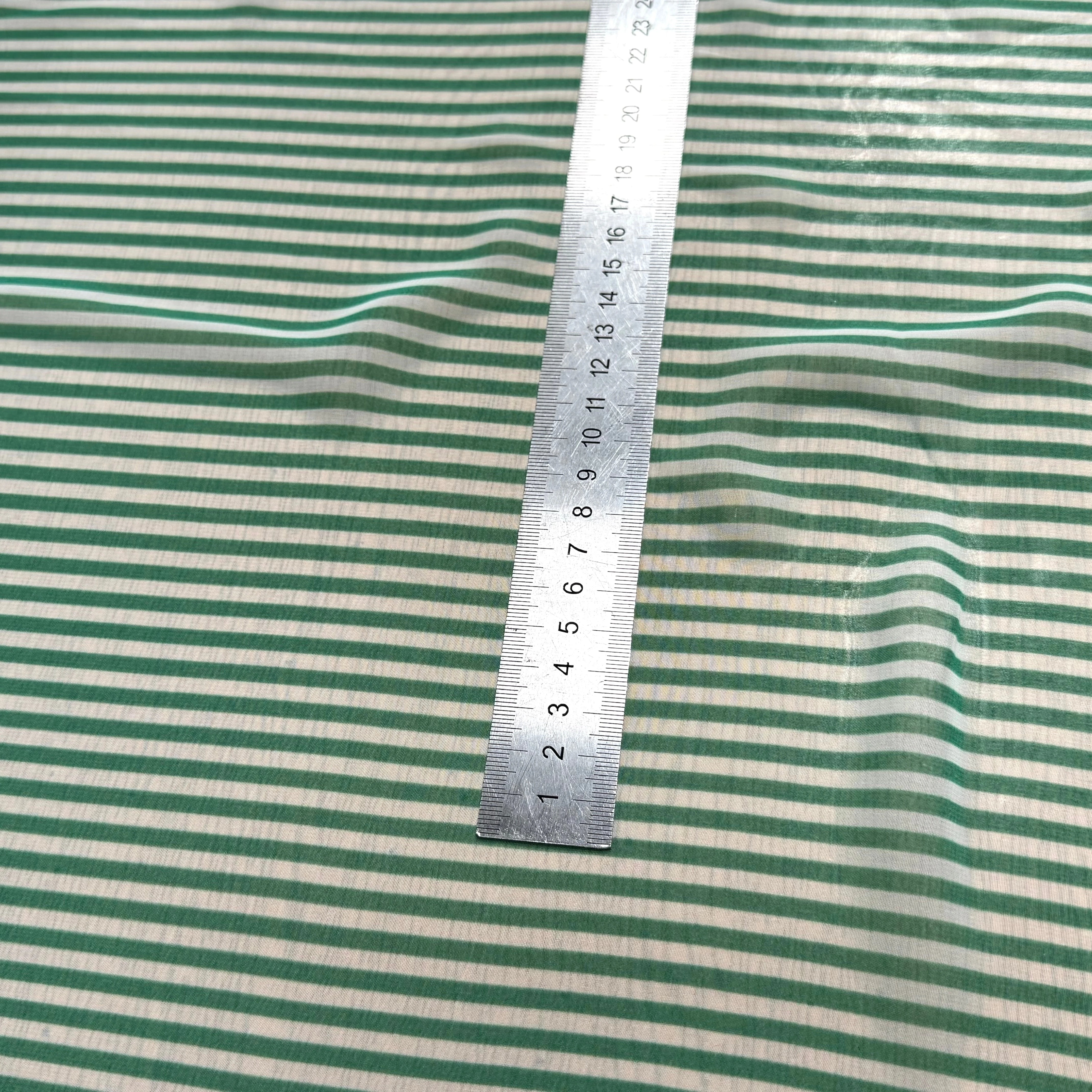 CHIFFON PRINTED RAYURES VERTES - My Little Coupon