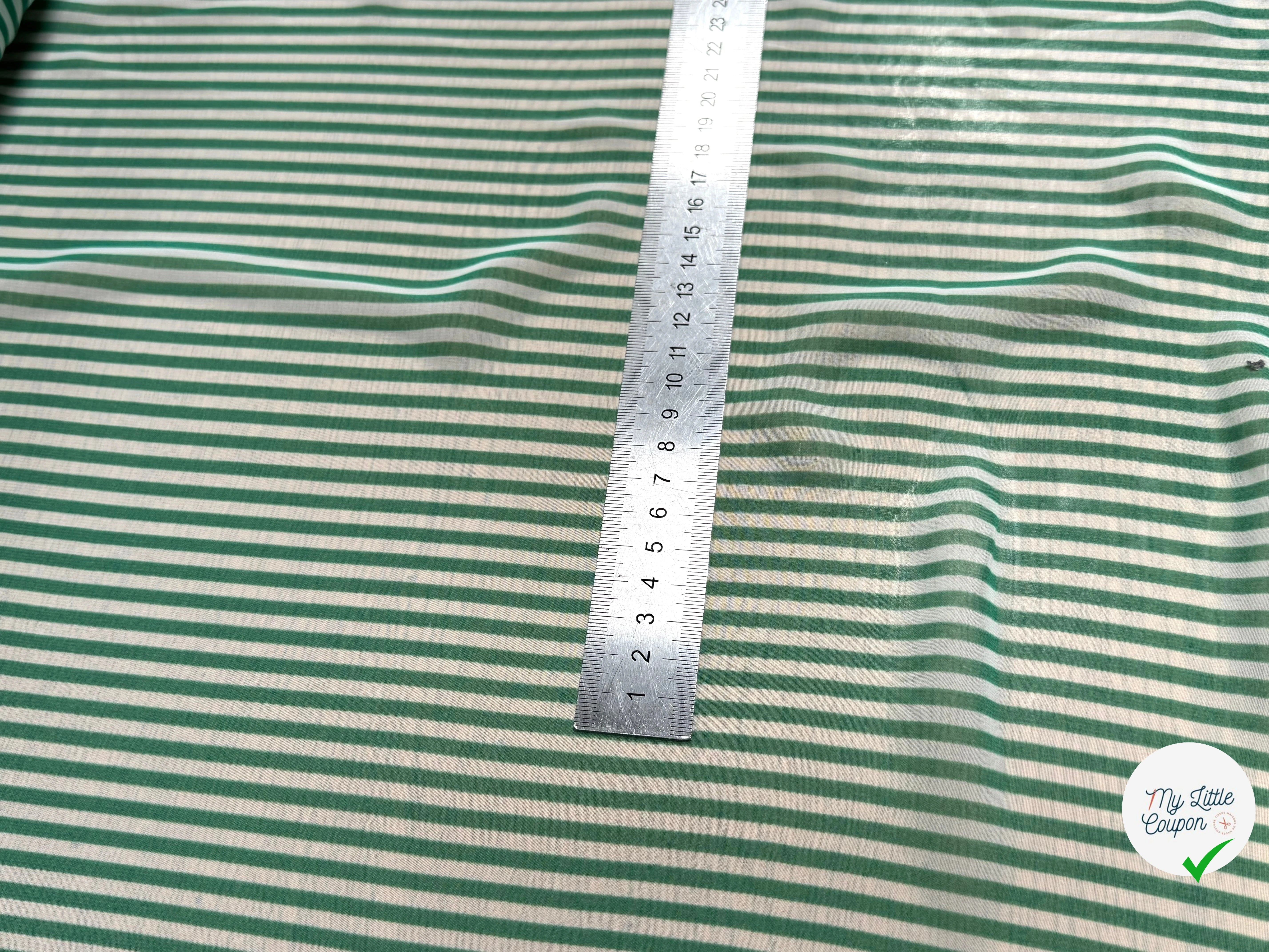 CHIFFON PRINTED RAYURES VERTES - My Little Coupon