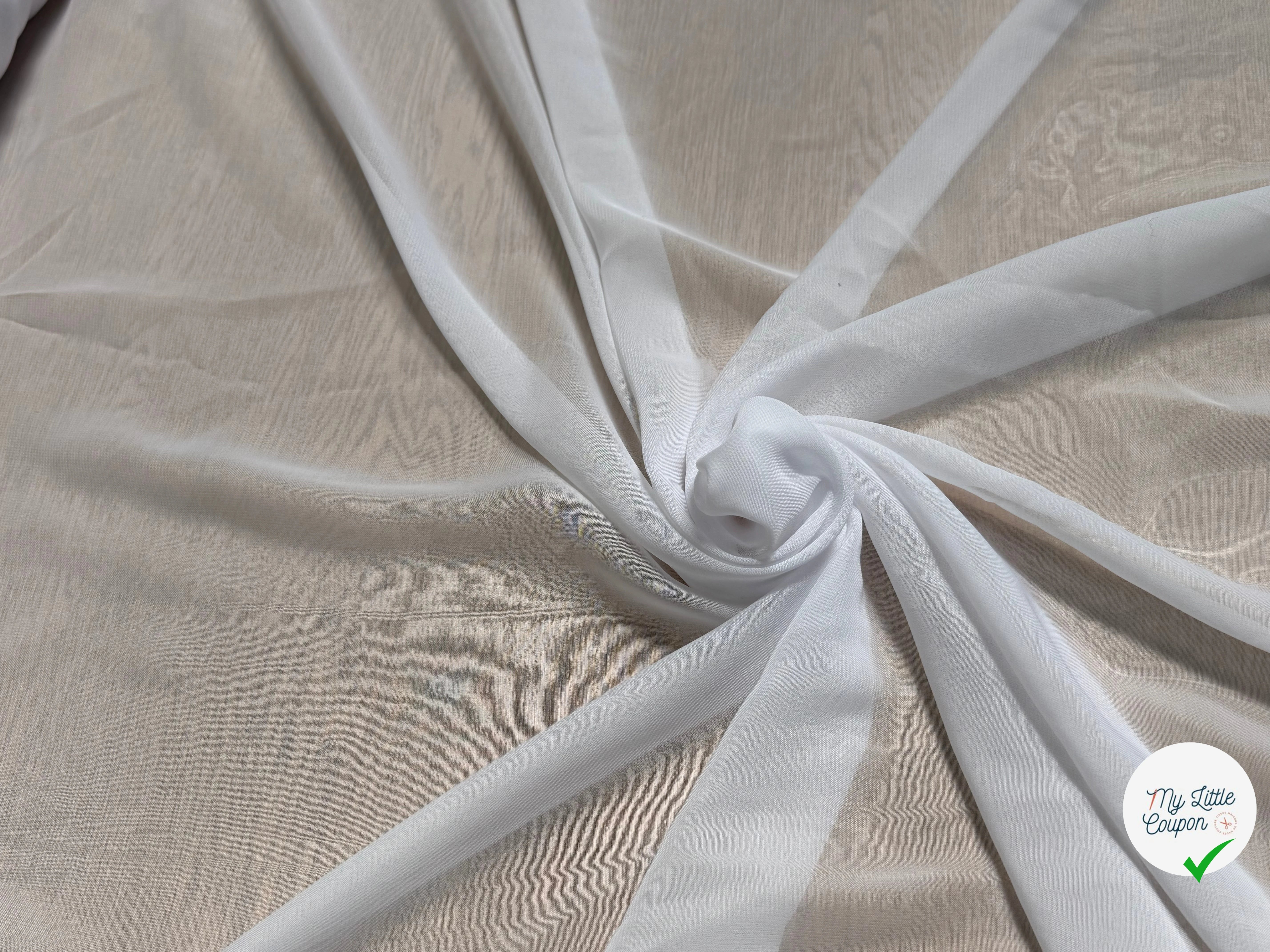 CHIFFON UNI BLANC OPTIQUE - My Little Coupon