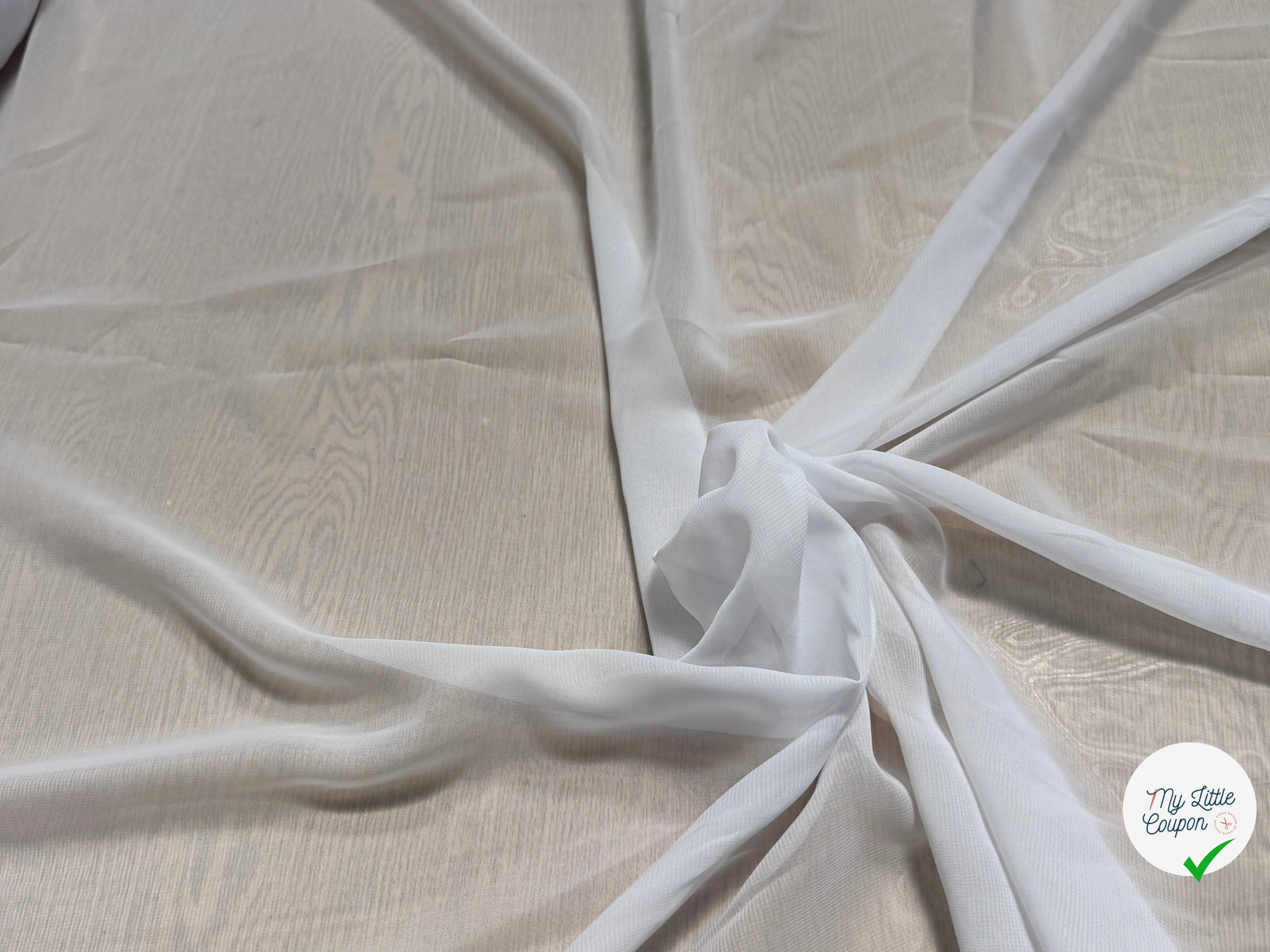CHIFFON UNI BLANC OPTIQUE - My Little Coupon