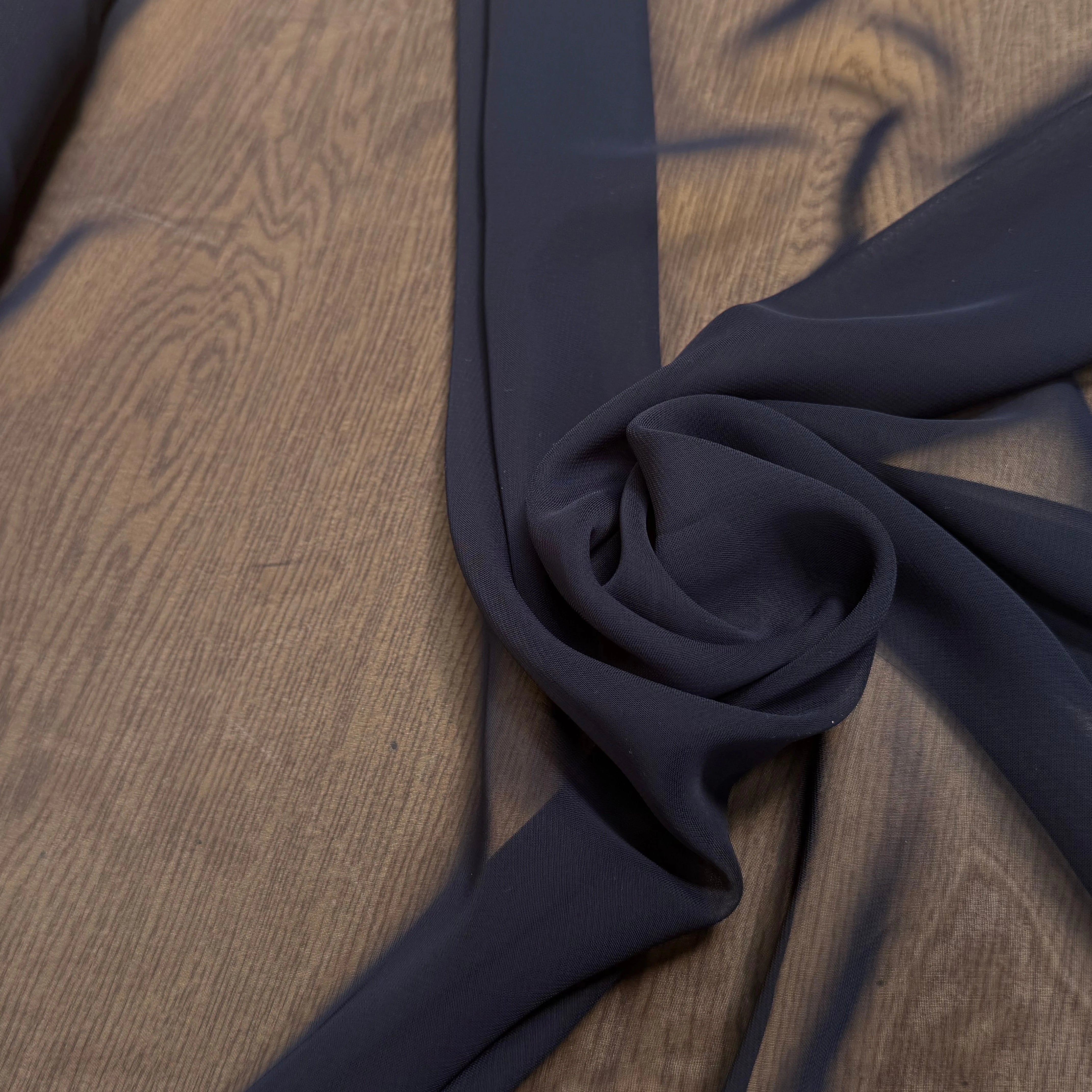 CHIFFON UNI BLEU MARINE - My Little Coupon