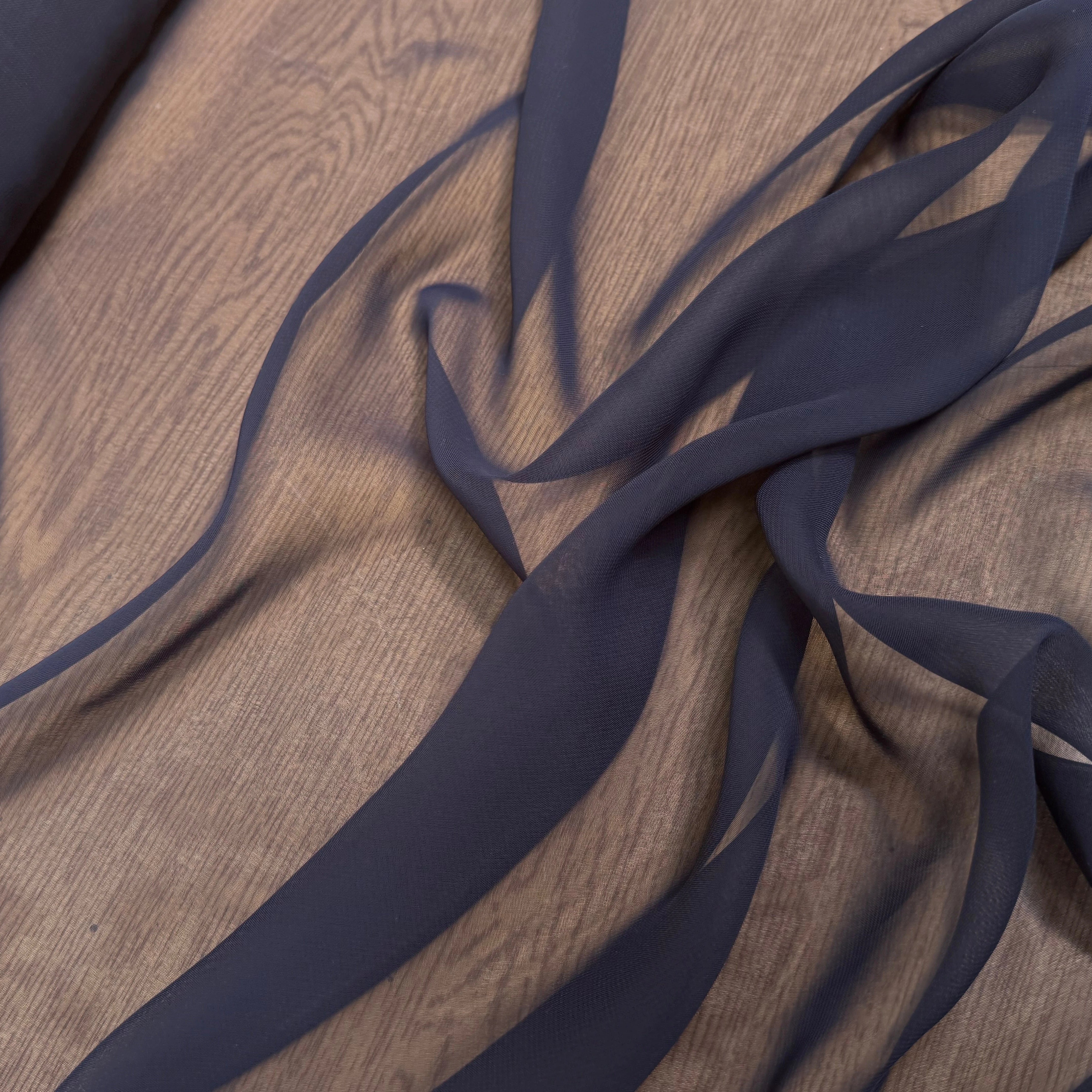 CHIFFON UNI BLEU MARINE - My Little Coupon