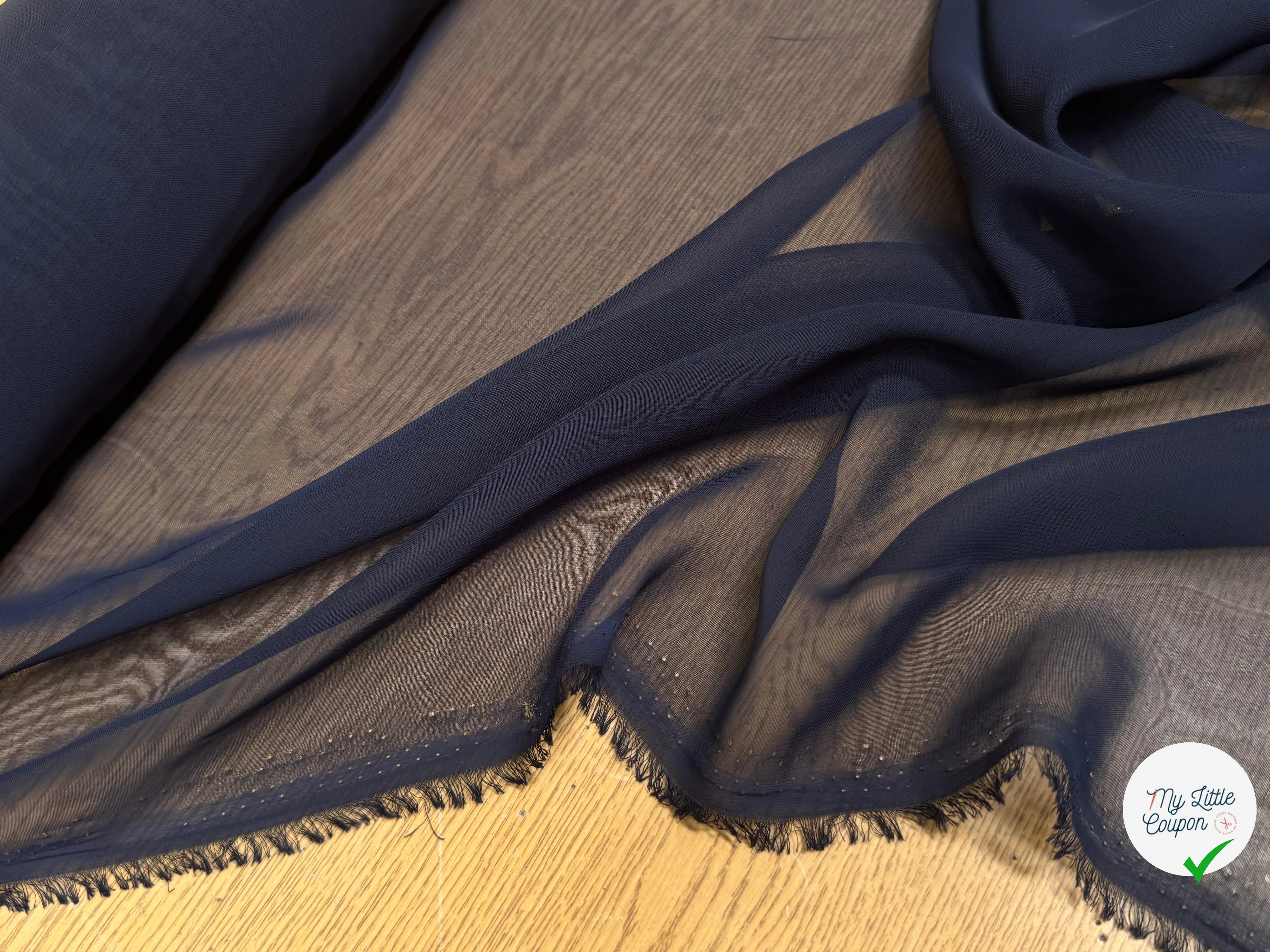 CHIFFON UNI BLEU MARINE - My Little Coupon