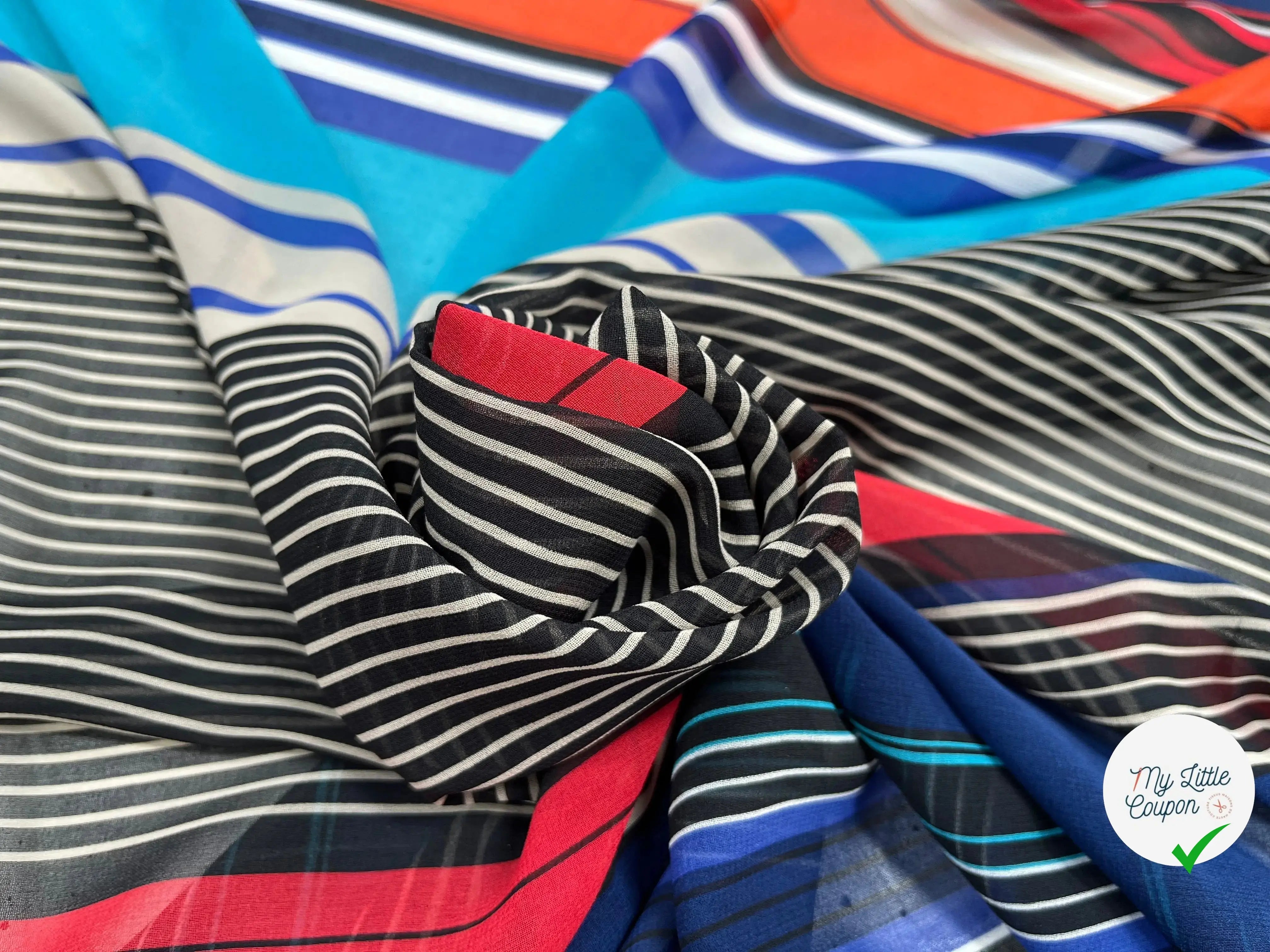 CREPE GEORGETTE STRIPES - My Little Coupon