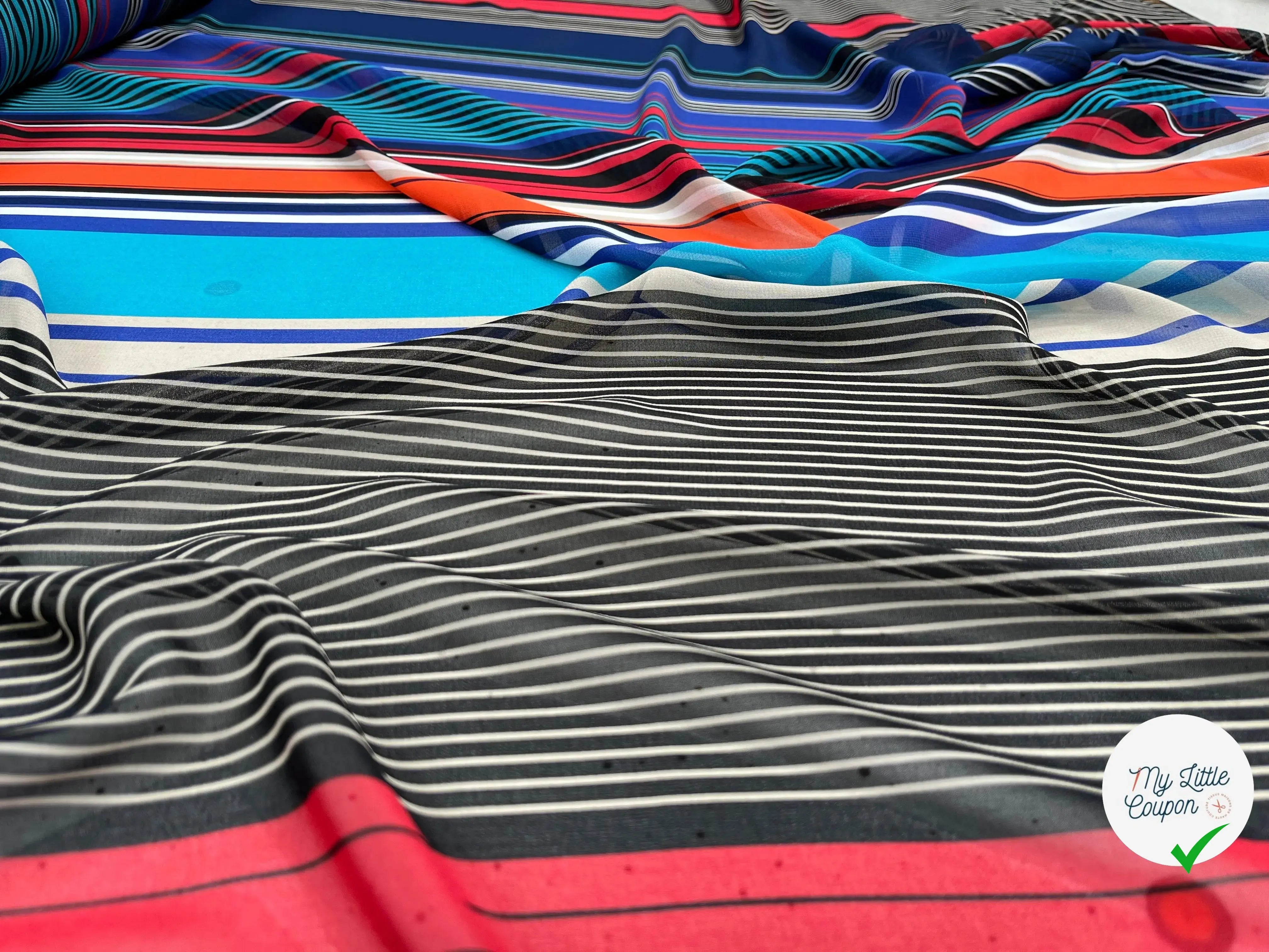 CREPE GEORGETTE STRIPES - My Little Coupon